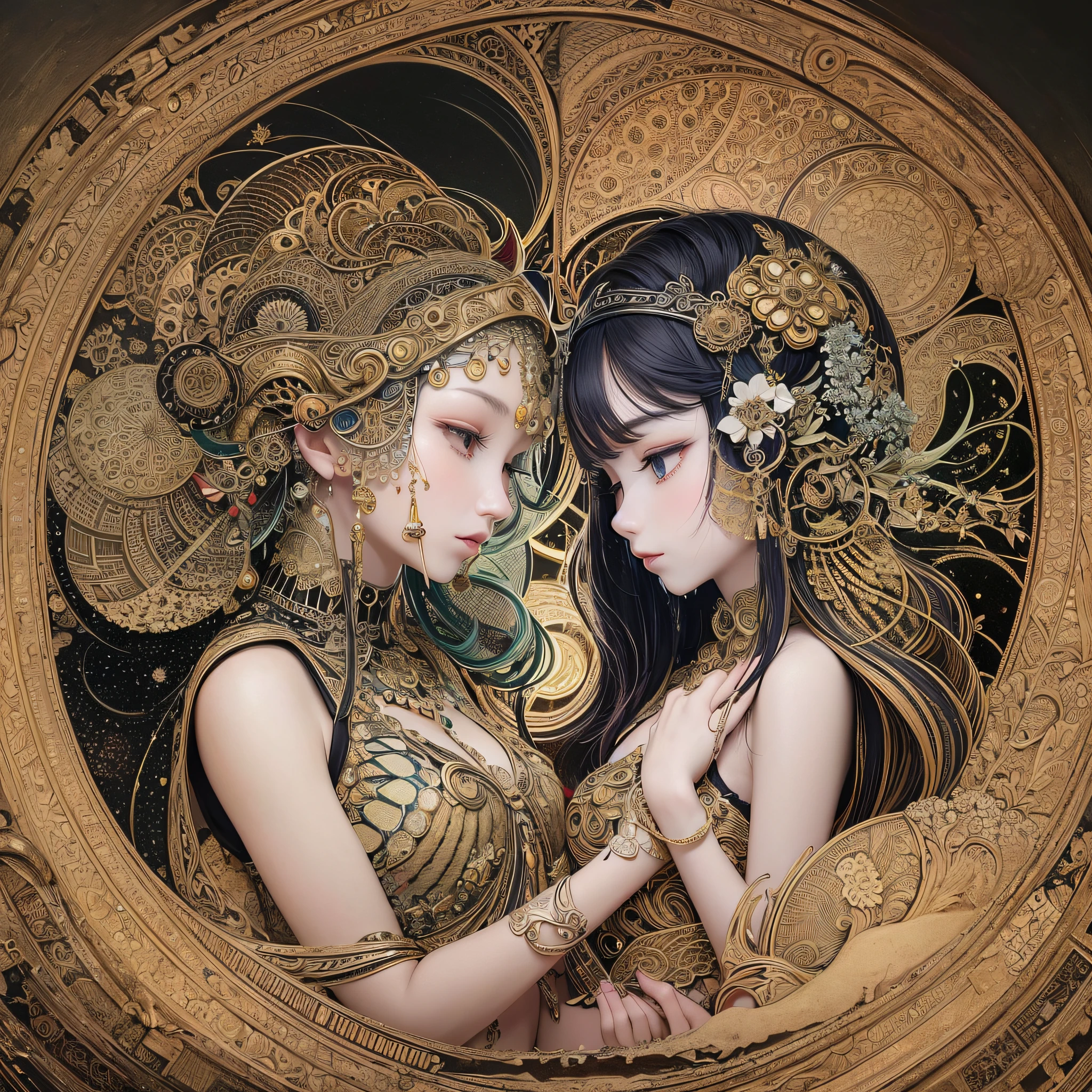 Sea Art's AI-generated painting depicts a fascinating image of yin yang, bringing to life the harmony and interconnectedness of opposing forces. In this work of art, the contrast between colors and shapes creates a striking visual representation of this duality.

In the center of the screen, a perfect circle is divided into two halves: one black, representing yin, and one white, symbolizing yang. The division is clear and sharp, but there is also a smooth transition between the two halves, representing the constant interaction and transformation of these opposing energies.

The yin half is marked by smooth lines and delicate curves, creating a sense of fluidity and serenity. The black color is deep and mysterious, evoking a sense of introspection and calm. This half of the image suggests the feminine principle, with its receptive and intuitive energy.

On the other hand, the yang half is represented by firmer and more angular lines, conveying a sense of dynamism and strength. The bright white color radiates light and energy, expressing the masculine principle of action and extroversion.

The interaction between the yin and yang halves is enhanced by subtle elements such as small curves and strategically placed points. These details symbolize the mutual presence of opposing elements in each aspect. While yin contains a small point of yang, yang also contains a small point of yin, creating a dynamic and harmonious balance.

This AI-generated painting from Sea Art conveys a profound message about the duality of the universe. It reminds us of the importance of finding the balance between opposing forces and recognizing the interdependence between them. As we contemplate this work of art, we are invited to reflect on how we can integrate yin and yang qualities into our lives, seeking harmony and wholeness.