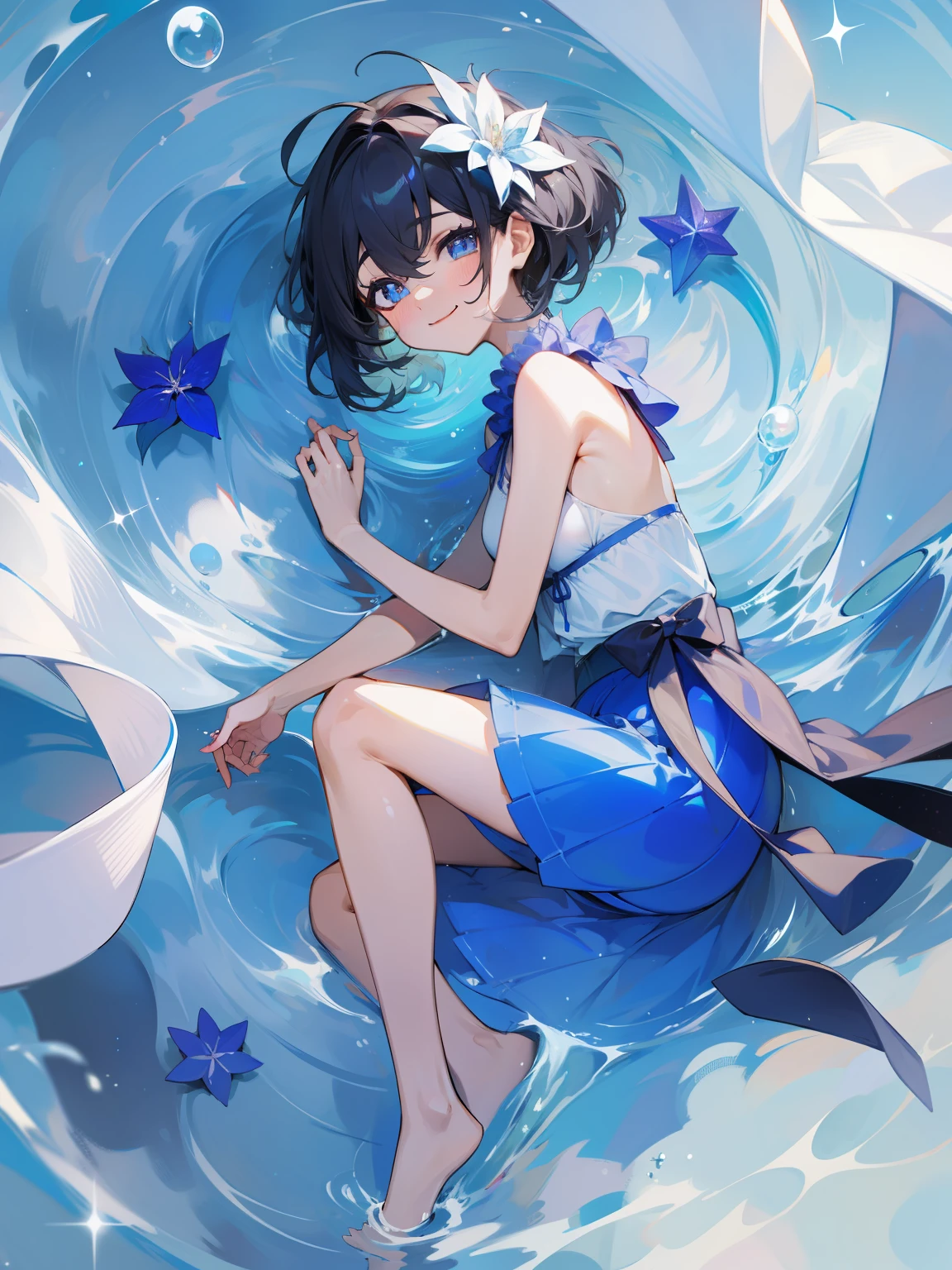 Sparkling eyes、smil