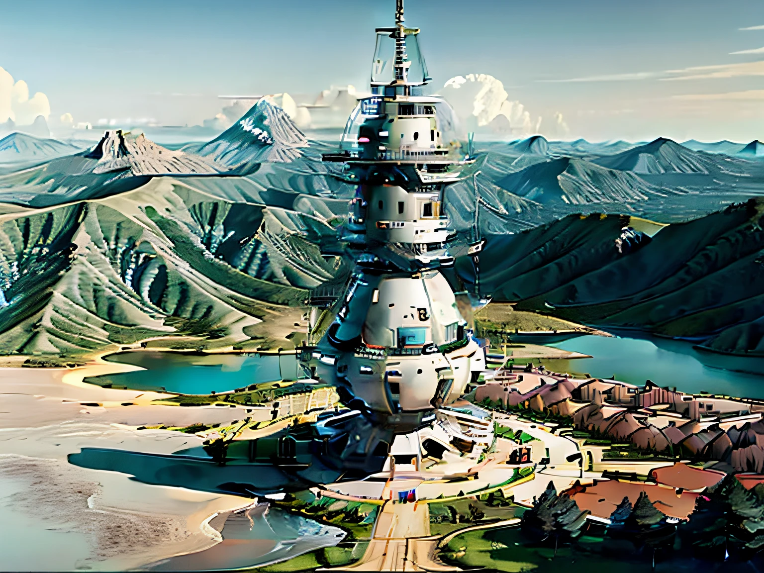 A space elevator that wanders the earth