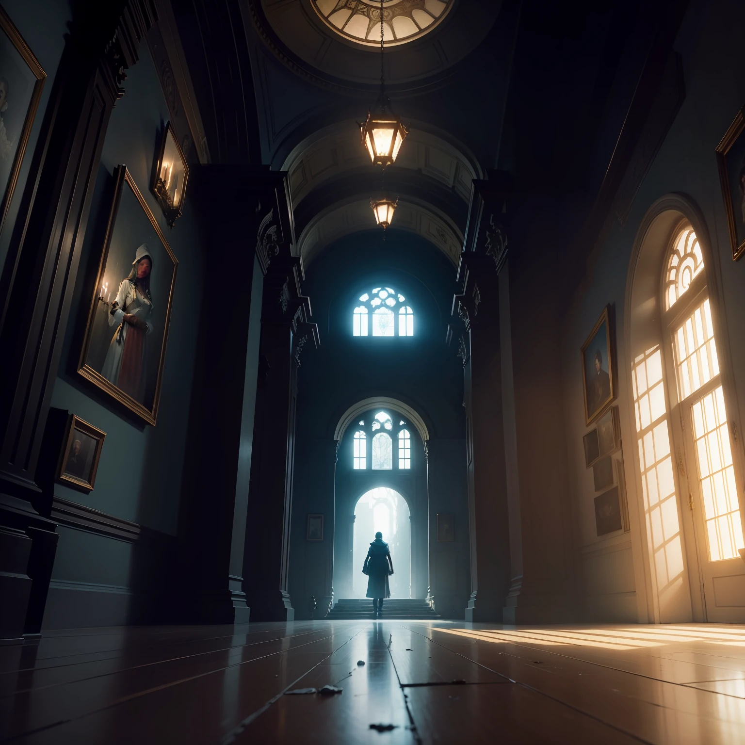In the heart of the city, stands an imposing abandoned mansion, which serves as the base for the heroes who protect Enigma. The mansion has a somber air, but it also harbors a sense of unity and purpose for those who reside there. Its corridors are lit by candles, revelando estantes cheias de livros antigos e artefatos misteriosos, reminding everyone that they are on a journey in search of truth and justice.
Beyond the area