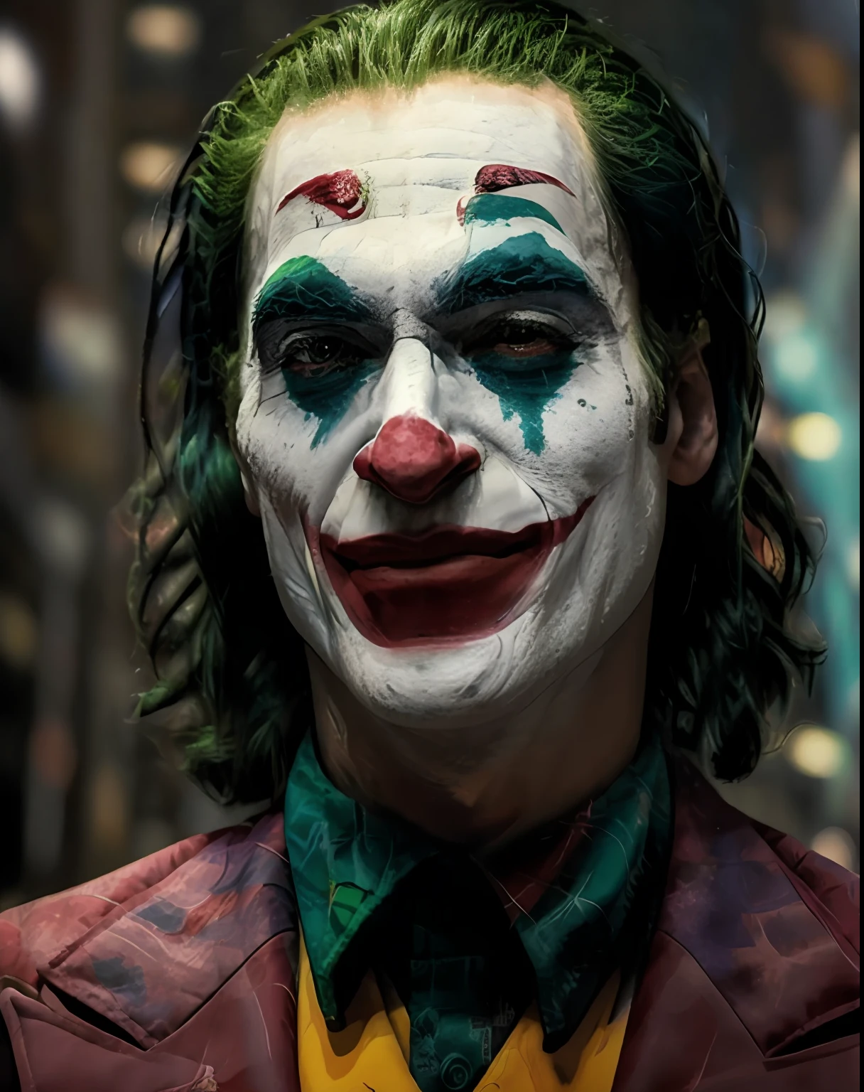 Retrato divido do Coringa e Batman ( Dc comics) arte digital h 9 6 0, rico colorido