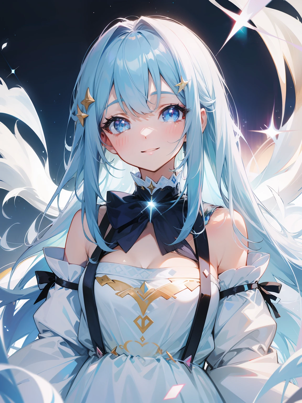 Sparkling eyes、smil