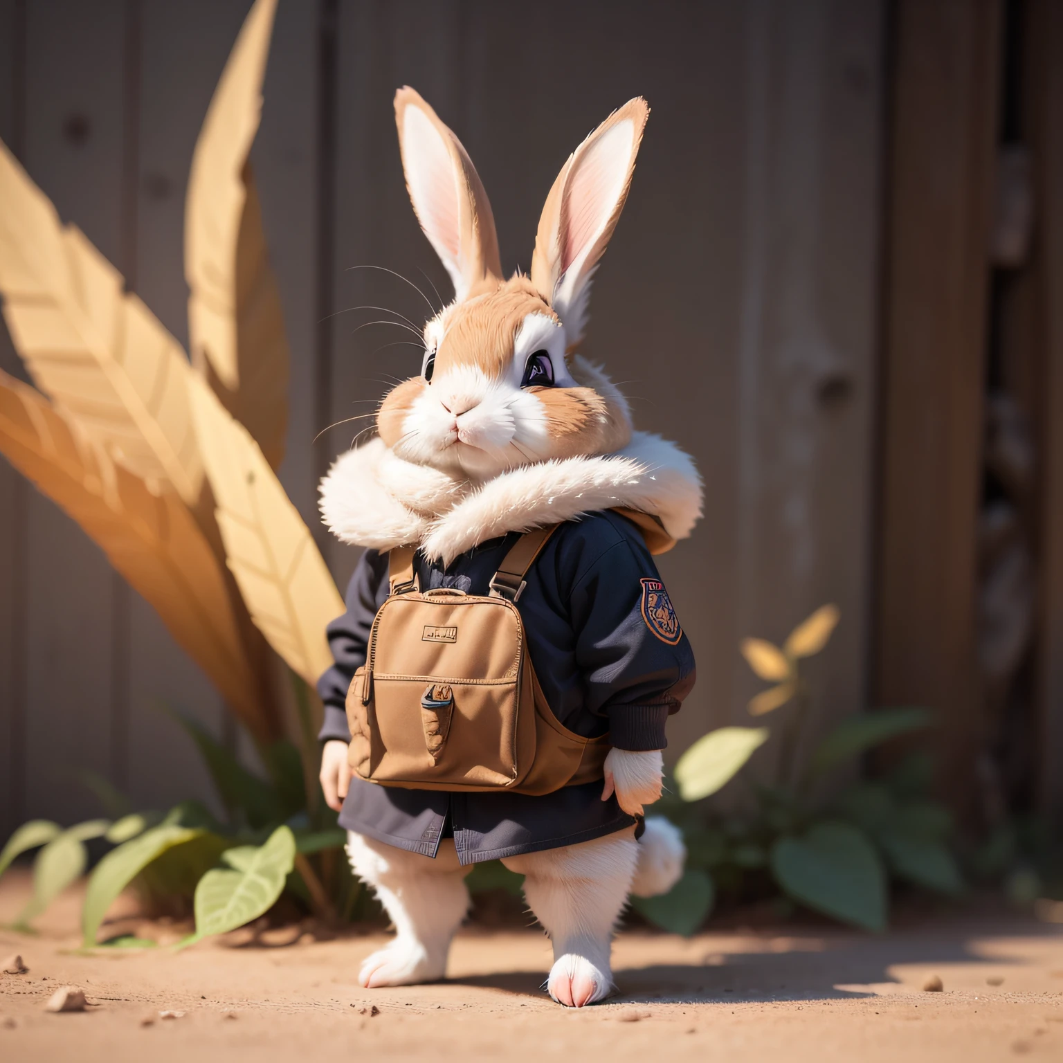 Brave rabbit。Small body but big mind