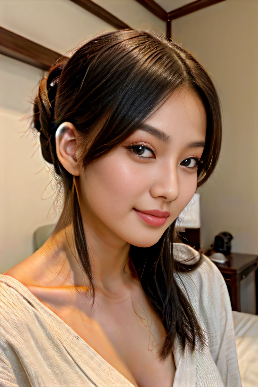 20-year-old Chinese beauty,ssmile,Bust photo,Song suit