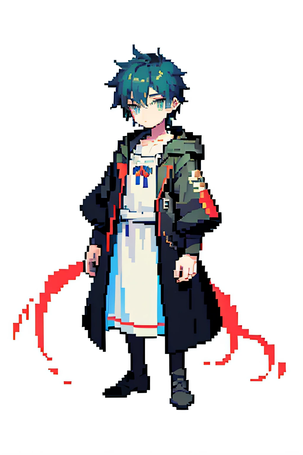 (masterpiece, highest quality, highest quality), pixels, pixel art, one boy, full body,