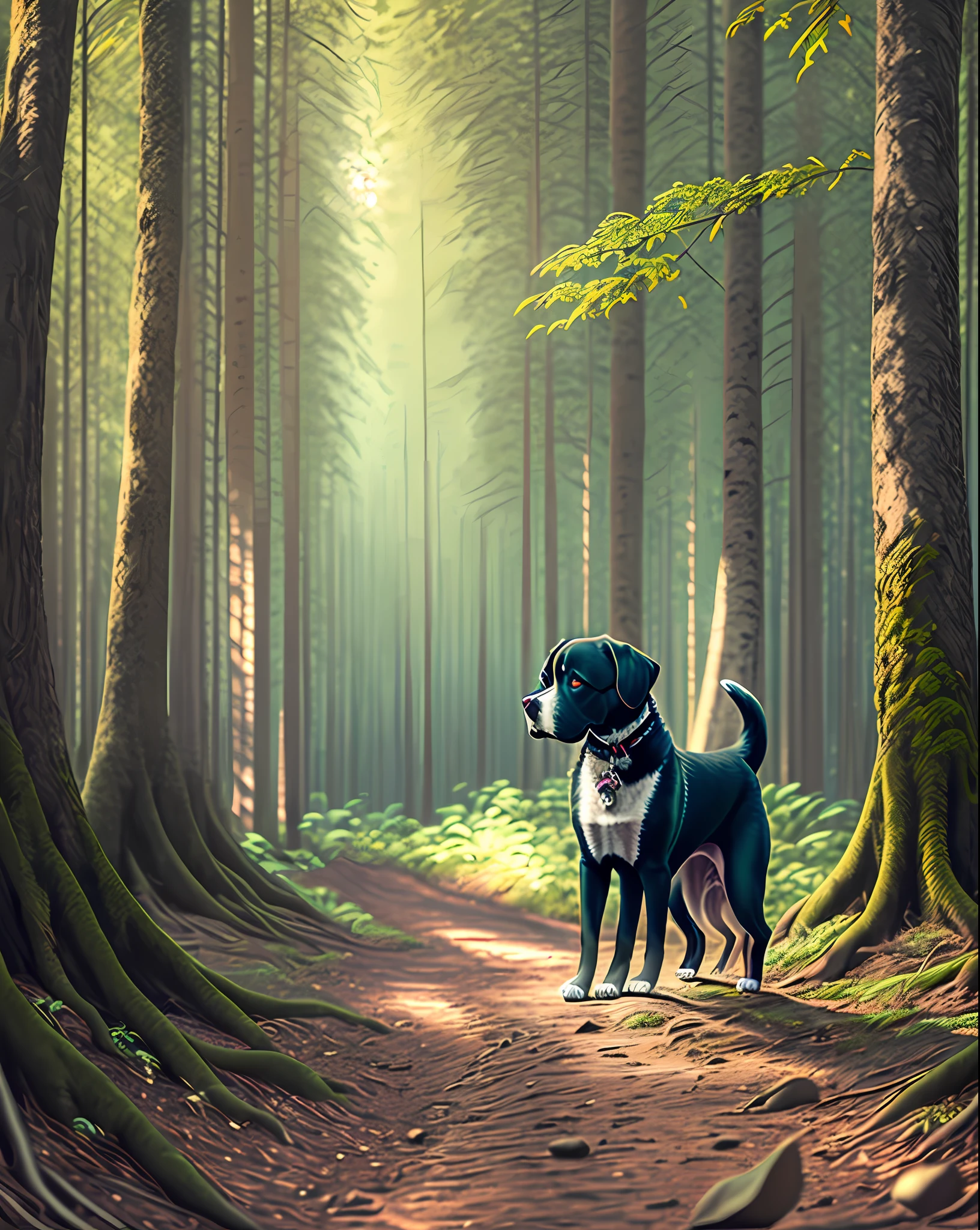 dog in the forest --auto --s2