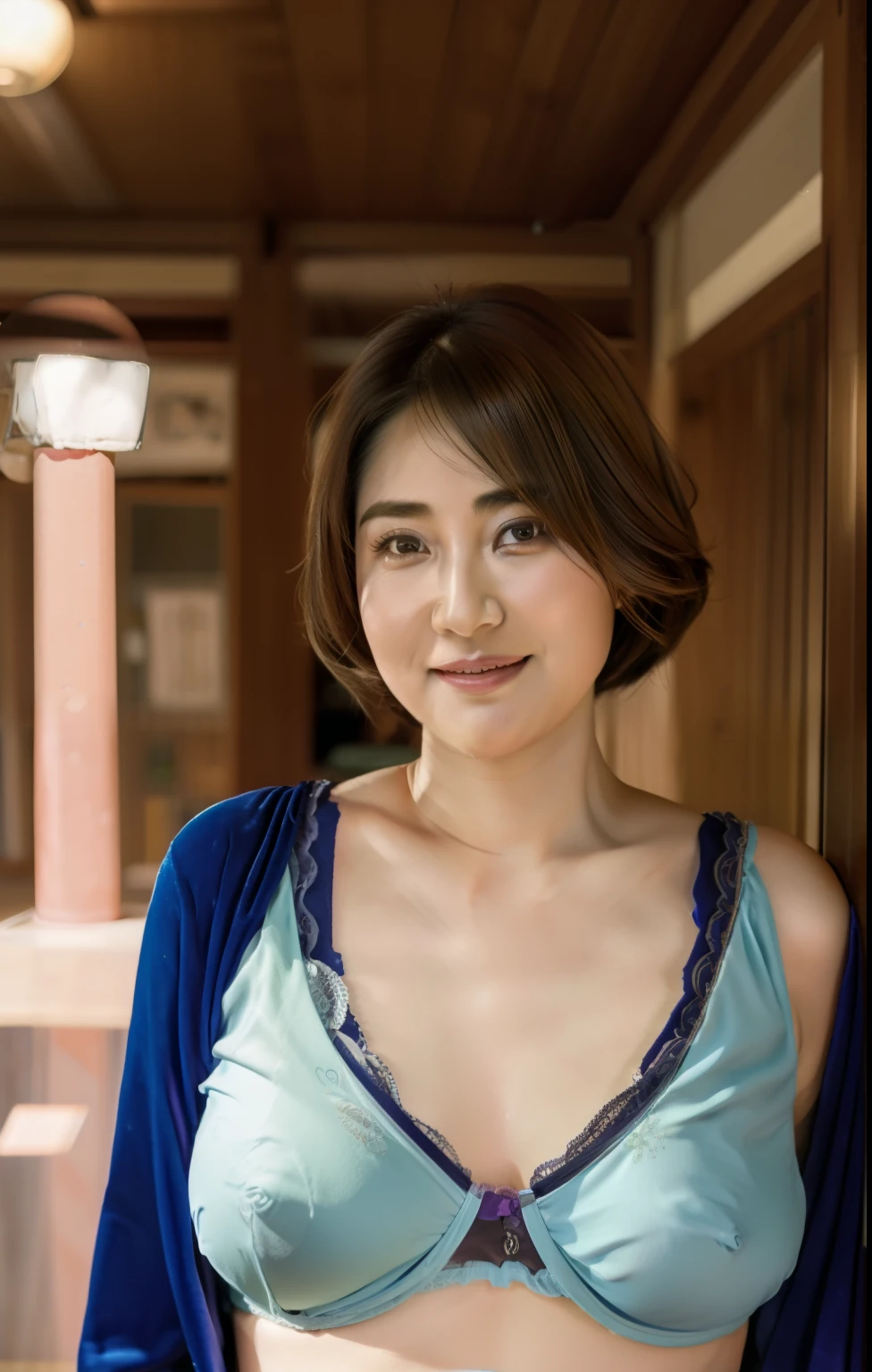 Sharpen, masterpiece, top-quality, full body Esbian, Solo, bangss, aunty, Saggy udder, stick out, very large breast, Colossal tits, Plump, eyebrows visible through hair, gradation hair, Grinning,Staring at the viewer, Strong gaze, A smile, 独奏, Fashionable, femele, with a vibrant, outfits, the pose, the front, Colorful, Dynamic, Background with, element, self-assured, expresive, ngel, statement, accessorized, It's bold, captures the attention, Titles, Stylish, It's catchy, The large, Impressive, moderno, Trendy, Focus, lo fashion, ((top-quality、8K分辨率、Master masterpiece、Portrait:1.3)), Photorealsitic, 35㎜ film, 1 Japan Woman, Beautie, Wavy Hair, Wrinkles at the corners of the eyes, Plump body, ((bra very、panties on :1.5)) , top-quality, masterpiece, hight resolution, Original, highly detailed wallpaper, Viewer's Perspective, Solo, portlate, (Perfect litthing), 85 years old, ((Elderly)), Mature Woman Body Set, Exposing breasts, showing teeth, Staring at this,undergarment, (Mature), Wrinkles at the corners of the eyes, Ultra-realistic, Natural Skin, Natural hair color, {{A MILF}},