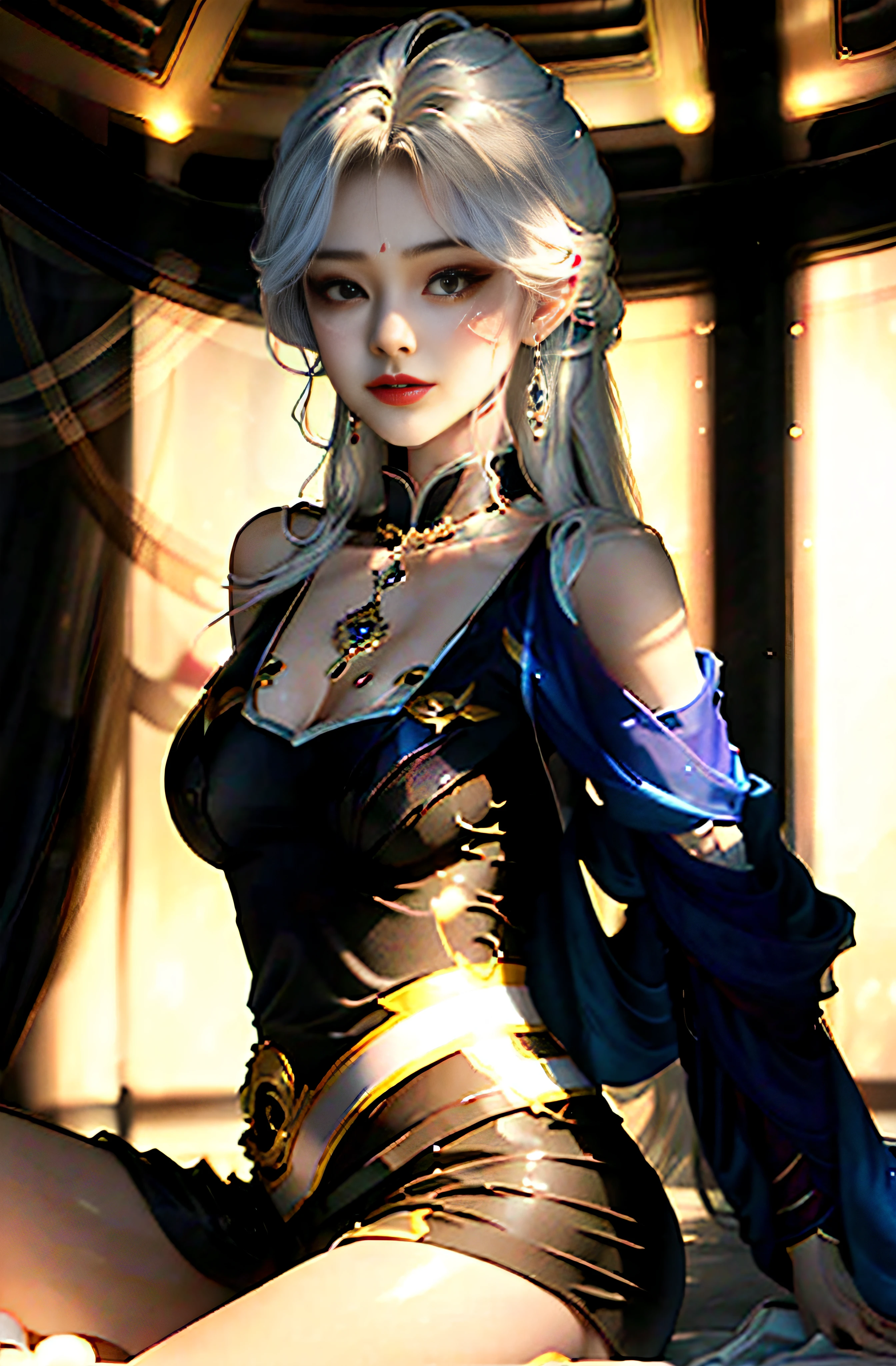 (top Quority,8K,tmasterpiece:1.3),Pretty Women with Perfect Figure:1.4,the hair,The large,Wear a pendant,Torn shorts,in a bedroom,Very detailed face and skin,Detailed eyes,二重まぶた,Duet,Wear a cheongsam,Long legs,Big chest,ssmile, Slim, Bigchest, cleavage, full bodyesbian,Fine fine skin,tack sharp focus,adolable