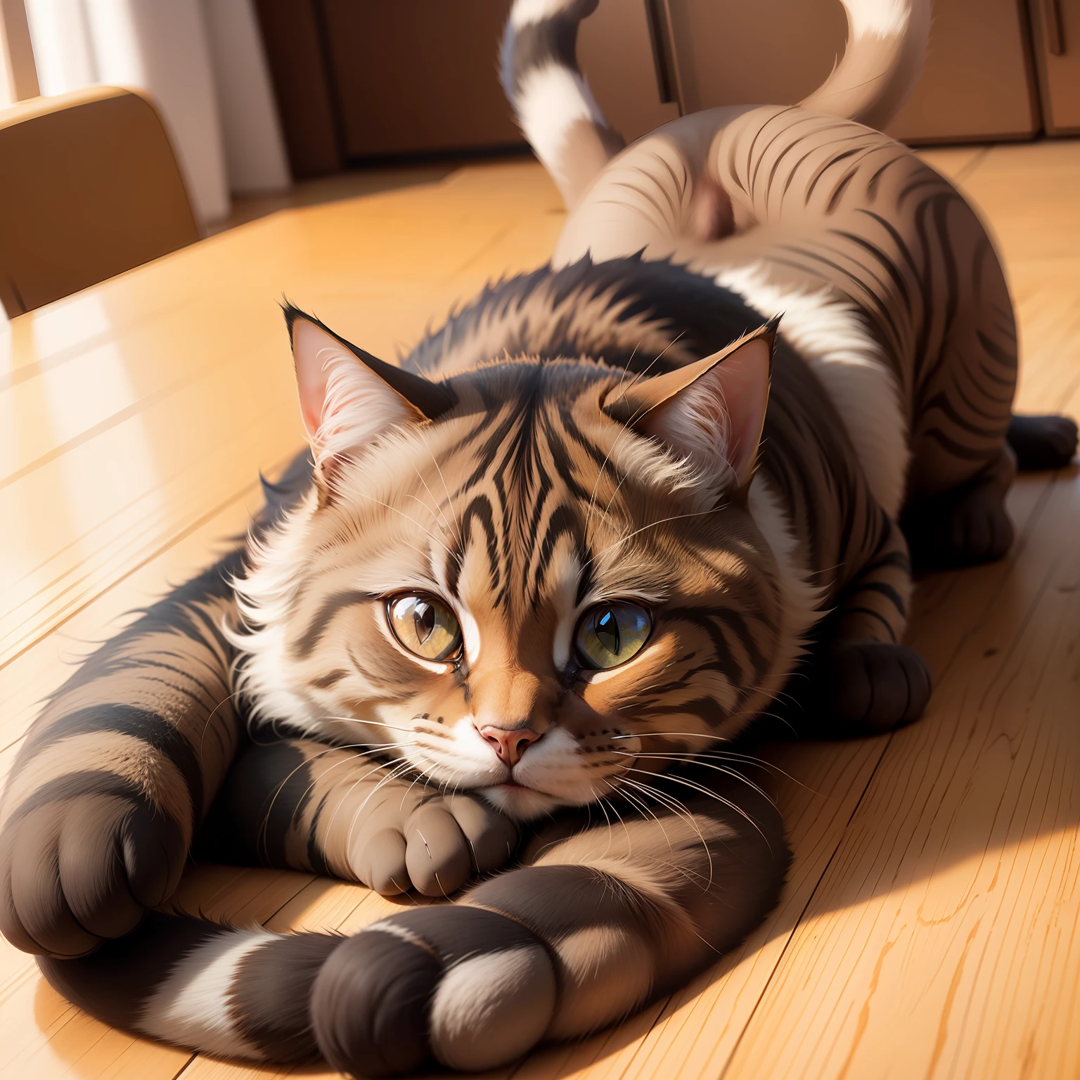 Desenhe um gato pulando telhado