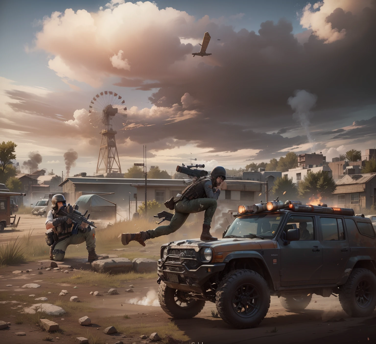 Boy in the PUBG world, Realistic and gangstar look, 8k
