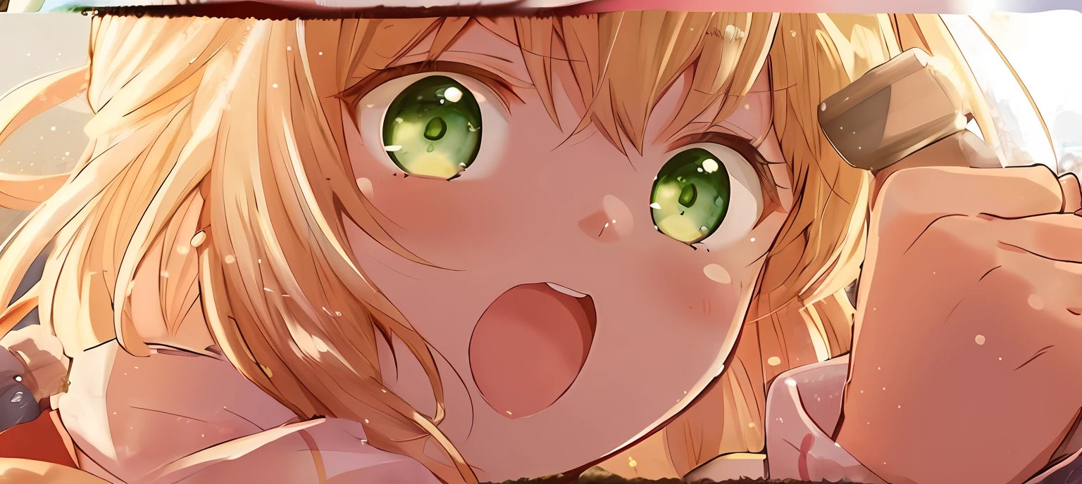 anime girl with green eyes and blonde hair cute anime face, extremely cute anime girl face, cute natural anime face, splash art anime , cute anime girl portraits, anime visual of a cute girl, she has a cute expressive face, cute expression, kawaii realistic portrait, perfect anime face, pretty anime face, cunning expression