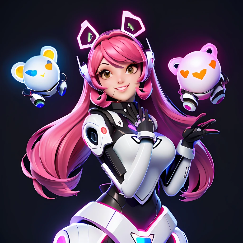 a heart-shaped object with its hands, with her hands, digital art emoji collection, 3D Icon for mobile game, bonito 3 d render, feito de goo preto liso, Love and robots, new emoji of biting your lip, toon render keyshot, heart of the internet, discord emoji, pecuarista de limo, Heart Eyes, , amor + robots