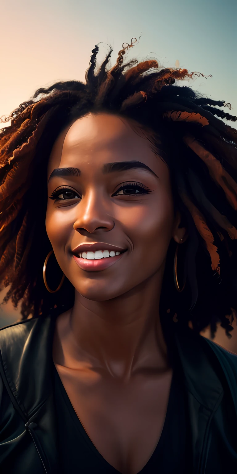 Beautiful black college student smiling, foto meio corpo, em traje de advogada, fora do campo de pista, ((magro, pequeno)), fotorrealista, foto, obra-prima, realista, realismo, fotorrealismo, alto contraste, photorealistic digital art trend in Artstation 8k HD high definition detailed realistic , detalhado, textura da pele, hiper detalhado, textura realista da pele, armadura, melhor qualidade, ultra high-resolution, (fotorrealista: 1.4), alta resolução, detalhado, foto crua, sharp re, by lee jeffries nikon d850 film stock photography 4 kodak camera portra 400 lens f1.6 colors rich hyper realistic texture dramatic lighting irrealengine trending on artstation cinestill 800,