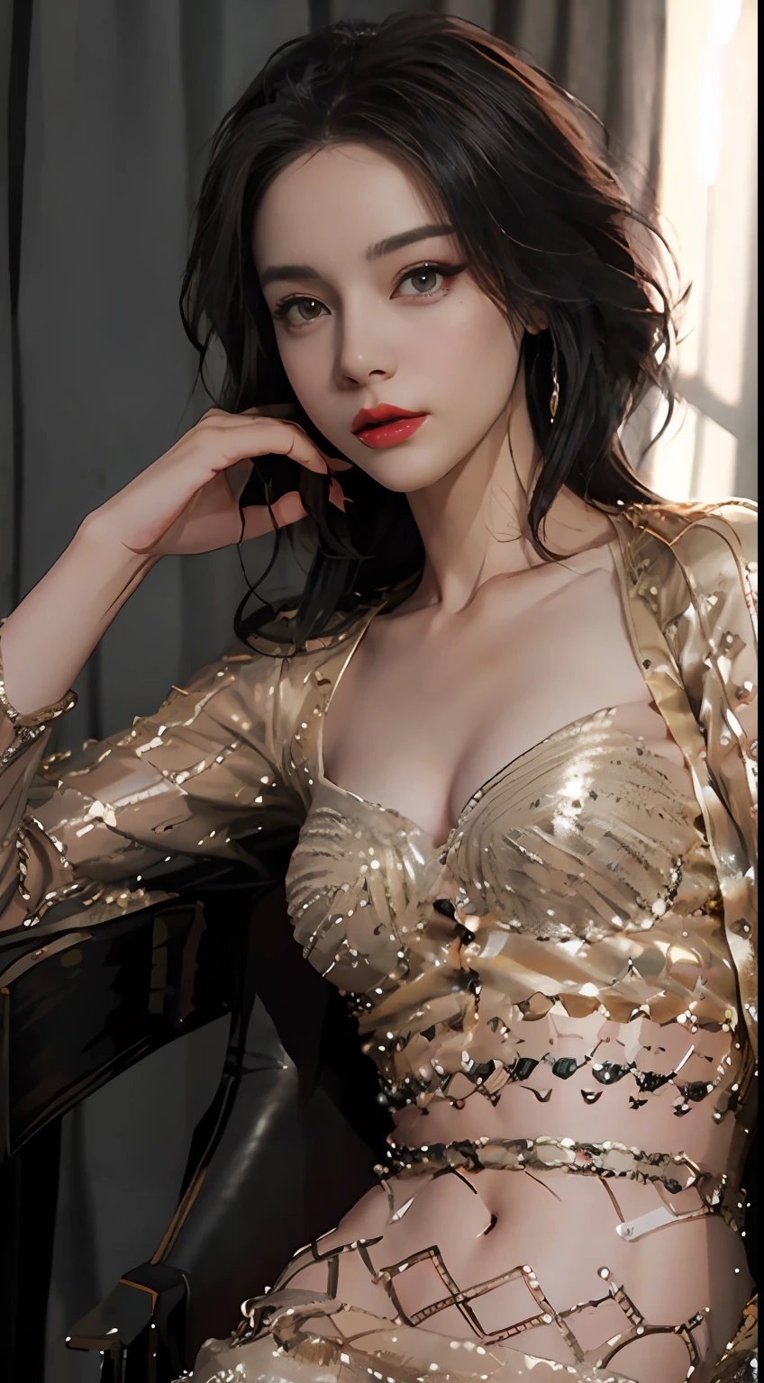 ((Best quality)), ((masterpiece)), (detailed:1.4), 3D, an image of a beautiful cyberpunk female,HDR (High Dynamic Range),Ray Tracing,NVIDIA RTX,Super-Resolution,Unreal 5,Subsurface scattering,PBR Texturing,Post-processing,Anisotropic Filtering,Depth-of-field,Maximum clarity and sharpness,Multi-layered textures,Albedo and Specular maps,Surface shading,Accurate simulation of light-material interaction,Perfect proportions,Octane Render,Two-tone lighting,Wide aperture,Low ISO,White balance,Rule of thirds,8K RAW,