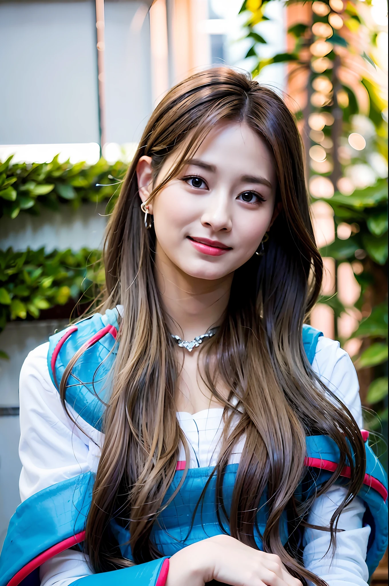 Close up portrait of long-haired woman in blue dress, bae suzy, dilraba dilmurat, Larisa Manobal, jaeyeon nam, tzuyu from twice, sha xi, park ji-min, Jinyoung Shin, lee ji-eun, lee ji - eun, jossi of blackpink, gongbi, iu, headshot profile photo