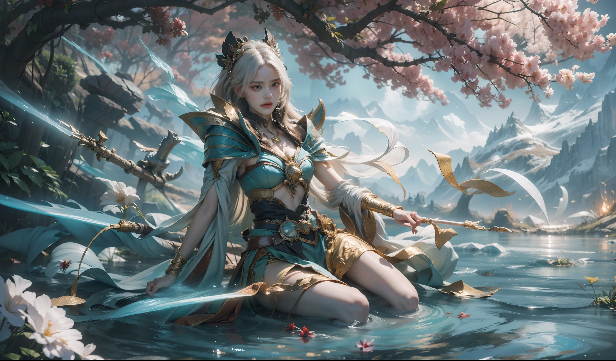 Epic fantasy art style，HD 8K quality，Ultra-fine details，perfect facial features，Glowing skin，Realistic style。Works of masters，Best Picture Quality，Higher image quality，high brightness，8K level，Delicate and colorful，Perfect face，Radiant skin，Realistic real people，perfect hand