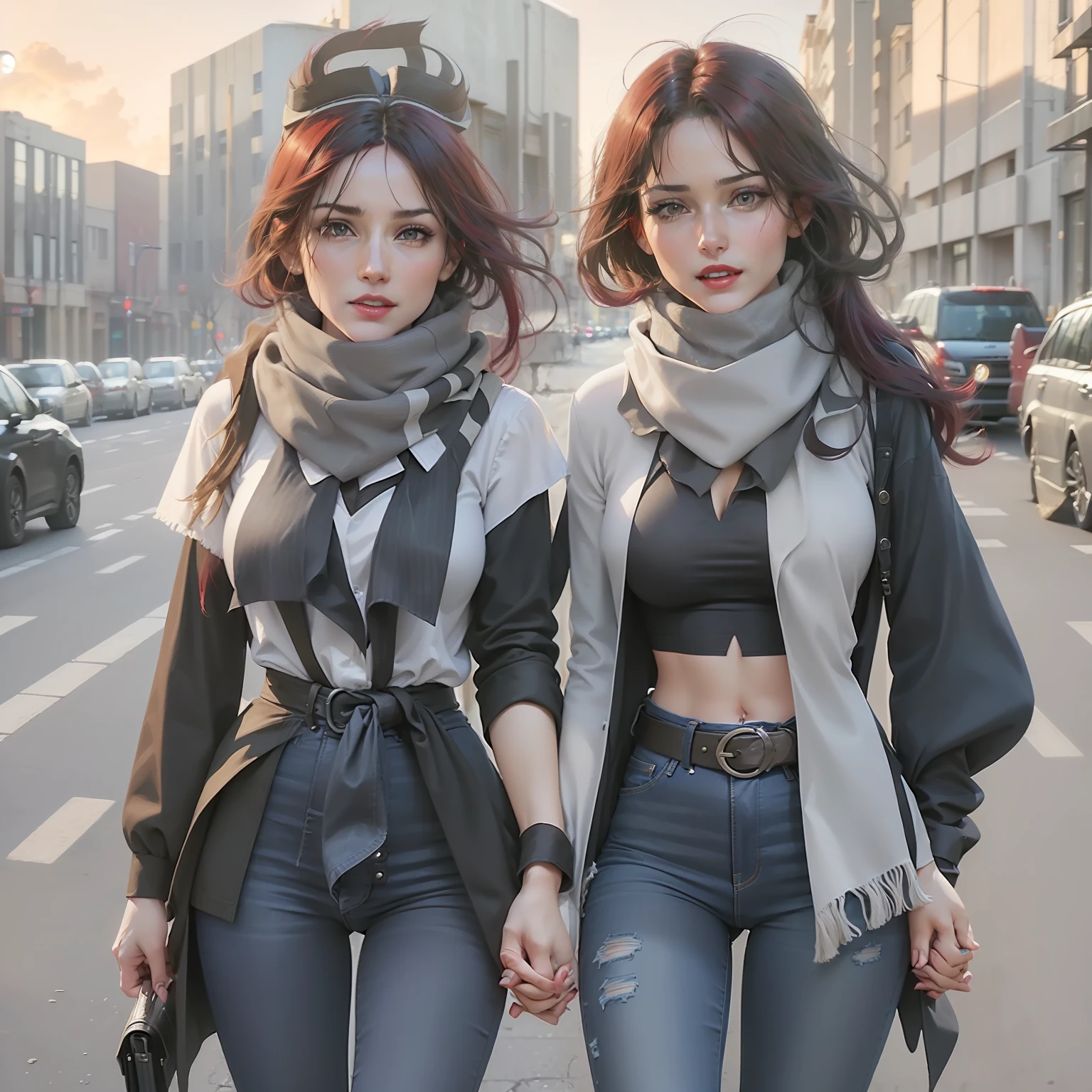 occsan
(tousled hair:1.4)
(red lips, biting_own_lip:1.4)
(crepuscular_ray, at dusk, at night:1.4)
(shirt:1.4), (jeans:1.4), (downblouse, leaning forward:1.3), (scarf around waist:1.4), seethru button-front pullover, (trenchcoat:1.2), (large belt:1.4)
(sitting in street:1.4), (against wall:1.4)
(sagging breasts:1.5), (slim, thin, small waist:1.3), (bf_holding_hands:1.3)
realistic, best quality, photo-realistic
8k, best quality, masterpiece, realistic, photo-realistic