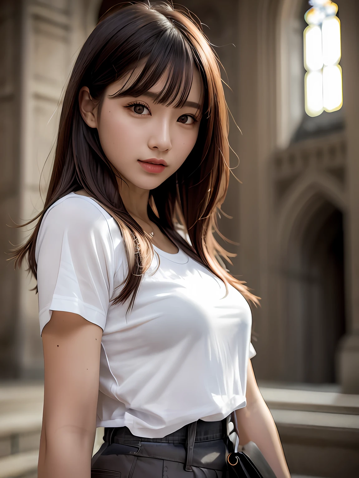 extend the cloth of the T-shirt, high quality, high resolution, high detail, hyper realistic output