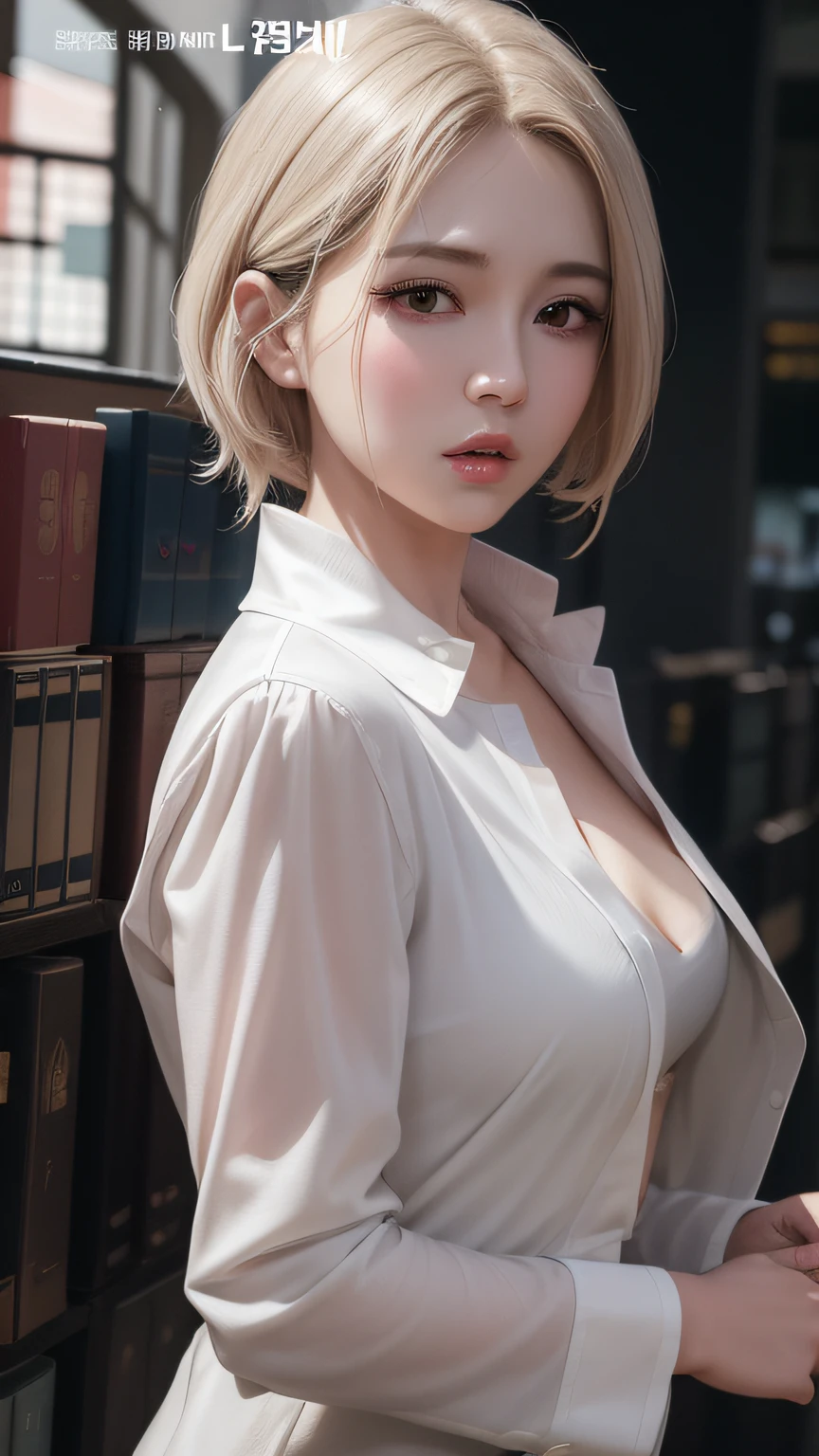 Arakfi woman posing for photo in white shirt and white dress, Korean girl, with short hair, amouranth, 🤤 girl portrait, Choi Hyun-hwa, sun yunjoo, Realistic. Cheng Yi, By Leng Mei, IG model | Art germ, inspired by Yanjun Cheng, Korean woman, beautiful Korean women,Clear white shirt,Whole body diagram,Completely expose the ,Completely expose the crotch