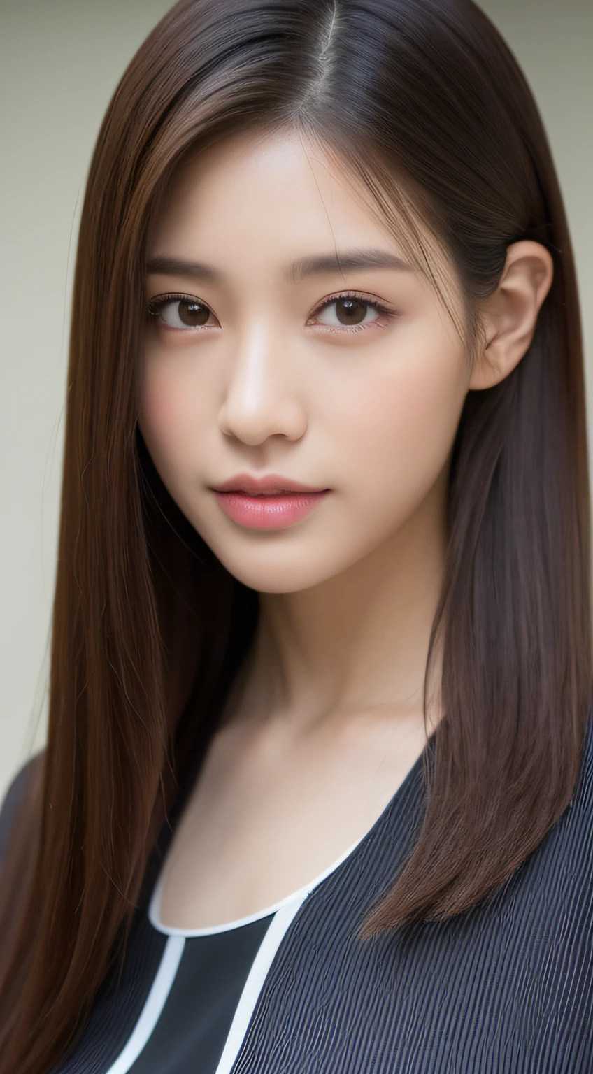 ((best qualtiy,8k,tmasterpiece:1.3)), 1girll, ssmile, full bodyesbian, Slim Faces, Beautiful woman, (dark brown hair), Full length white translucent dress :1.1, Super detailed face, Detailed eyes, 二重まぶた, blur backgroun, Slim Faces, 城市, do lado de fora, the street,