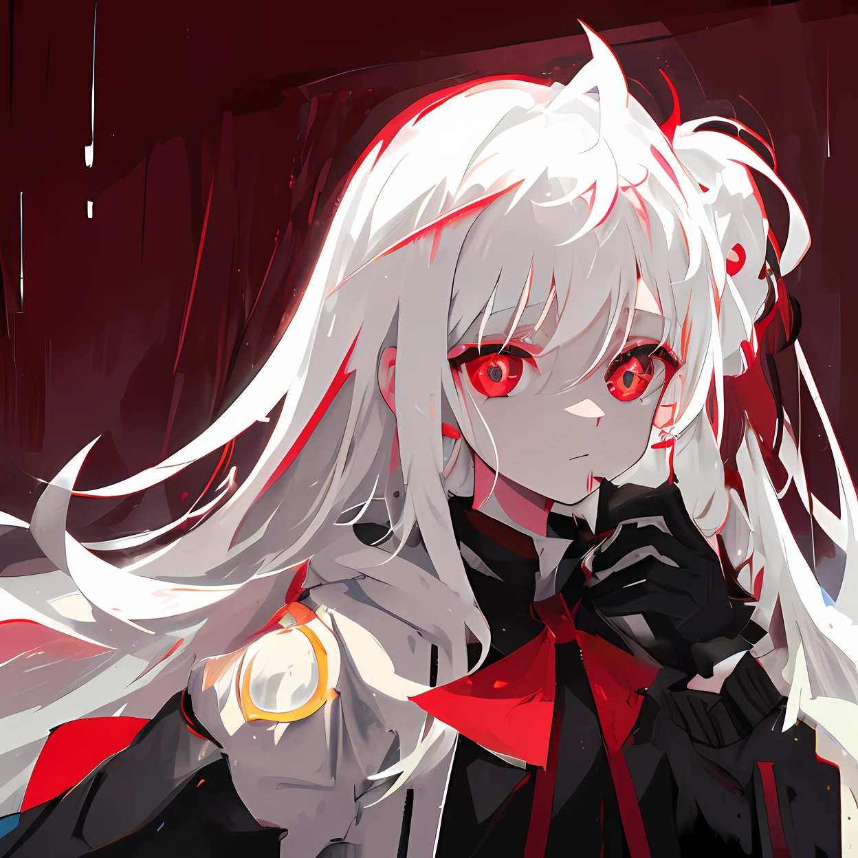 Holding a knife dripping with blood in his hand
