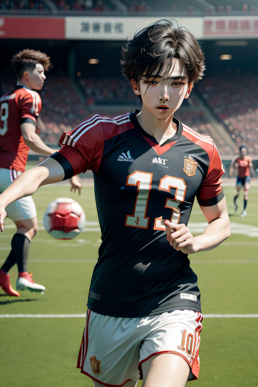 Cai Xukun plays football