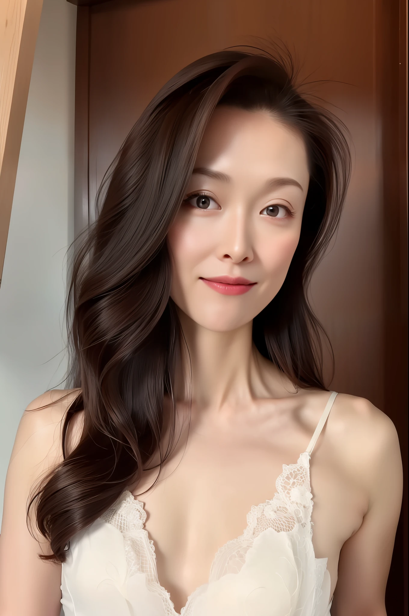 Best quality, masterpiece, high resolution, Chinese door opening, 1girl, large body, sexy extreme, light as gauze (see-through), large openwork see-through, beautiful and delicate face, (body of desire) Perfect slim body (nipple slip: 0.5), perfect snow white skin (night)