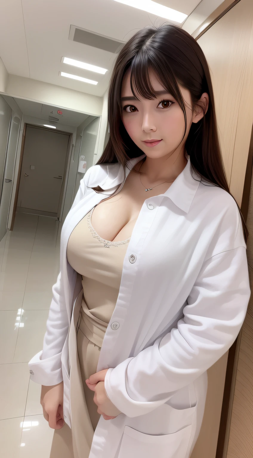 hightquality、masterpiece、ultra res、a beauty girl、cute girl face、hospitals、nurse、Wearing nurse clothes、full bodyesbian、Famous actresses of Japan、very beautif、A sexy、sexypose