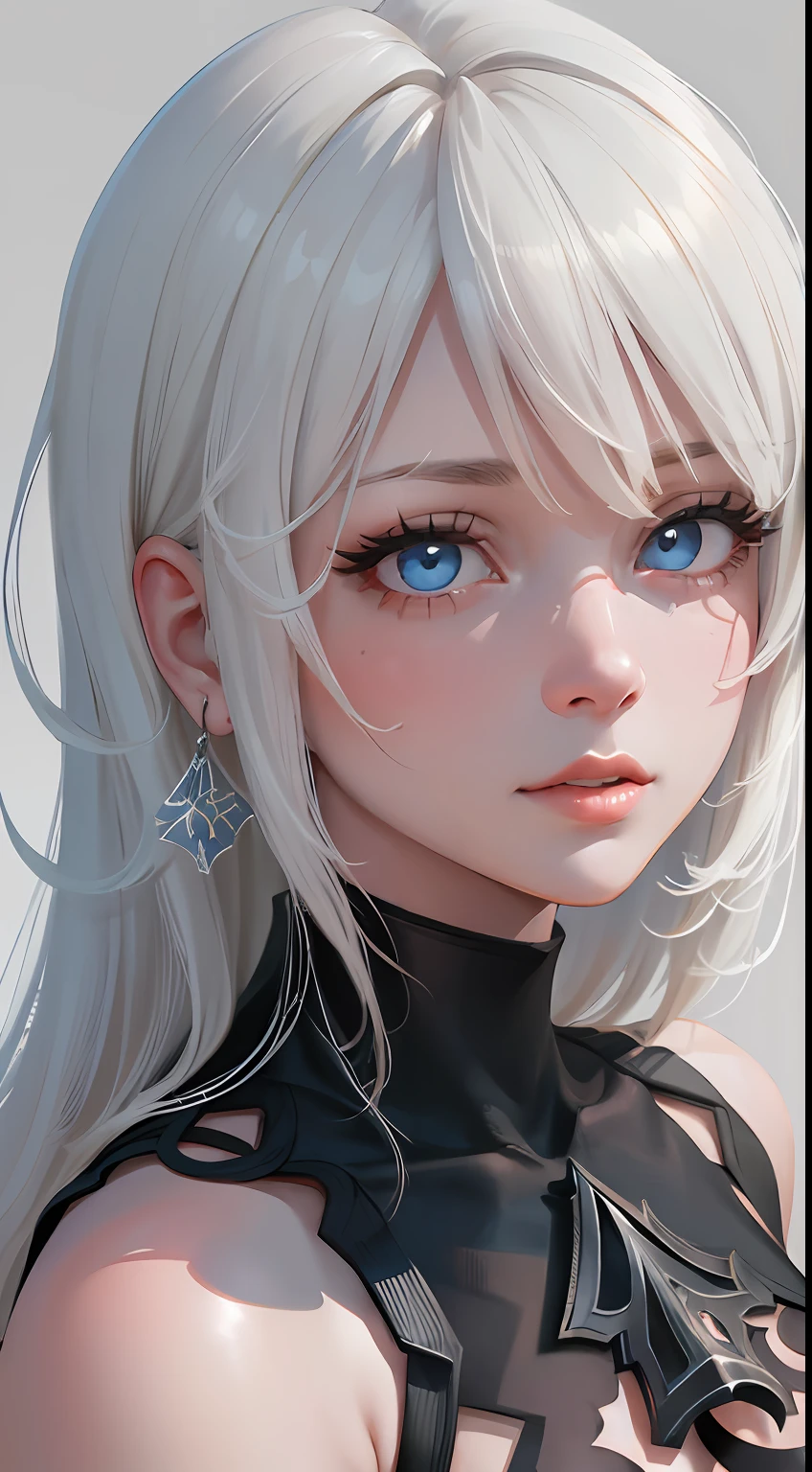 (Detailed face and eyes:1.3),
n_2b,White background,inky,Blue eyes，
ultra-detailliert,(hight resolution:1.1),Best Quality,(masutepiece:1.3),Cinematic lighting,