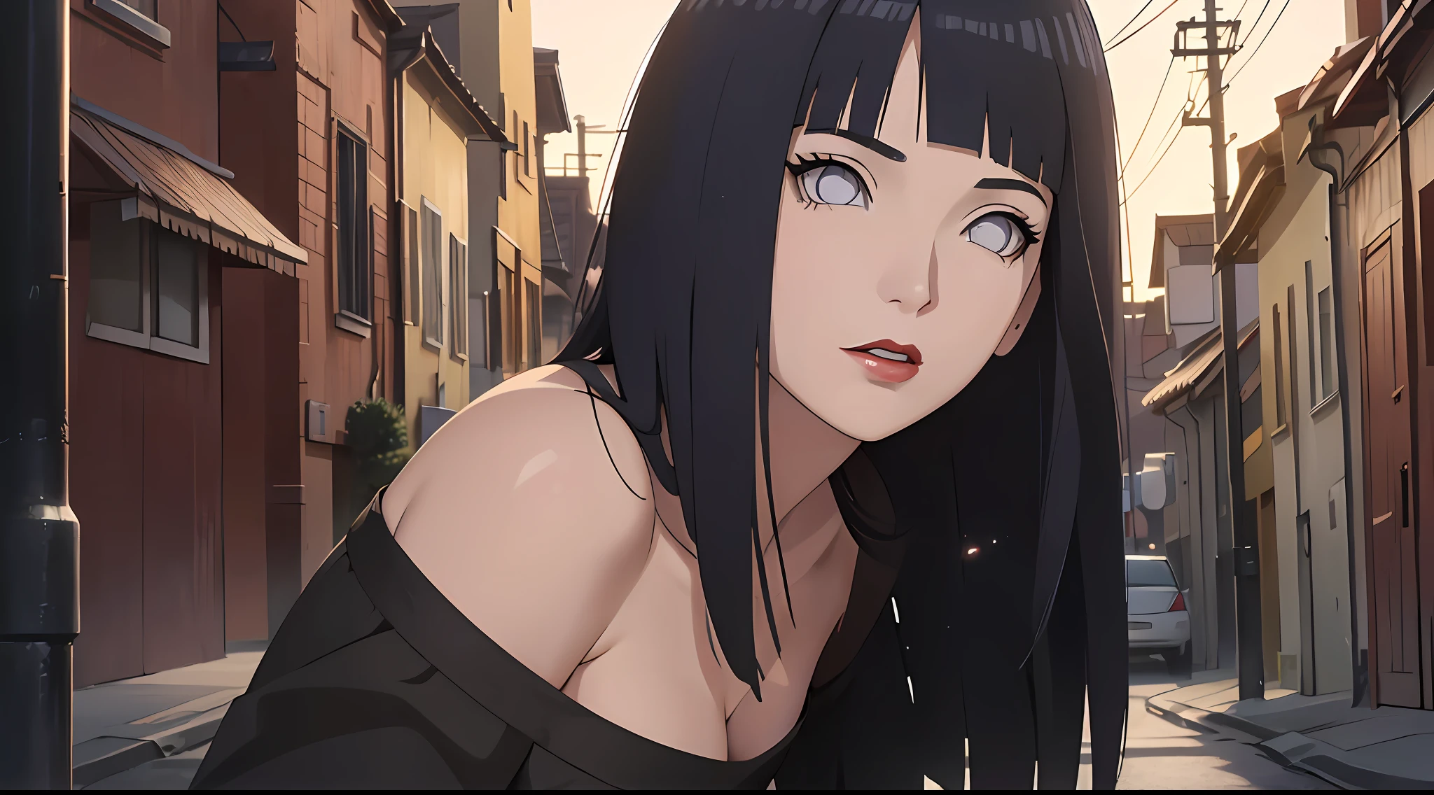 tmasterpiece, Johnny Depp walks through the city at night among fireflies,brassier,nigth, (high detal:1 1), Rough face, Natural skin, high qulity, NSFW,Naruto,Hinata,Black color hair,Straight hair,upperbody closeup,White eyes,Black pants,(Large breasts:1.1),(Skinny figure:1.4),(Red lips:1.3),(Off-the-shoulder attire:1.5),(比基尼:1.5),(ssmile:1.5),(Be red in the face:1.4),(cleavage:1.4),Purple clothes,beautidful eyes, (Detailed face and eyes), (the face: 1 2), noises,Extra, real photograph, ................................PSD, Lamp film photography, sharp fokus, contrasty lighting, Delicate skin, High resolution 8K, insanely details, realisticlying, professional photoshooting, 8K UHD, SLR camera, softlighting, high high quality, filmgrain, Fujifilm XT3,Keep one's mouth shut,particle fx