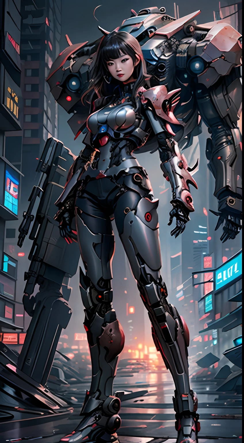 Boutique,best quality,titanium jewelry,(slip out feet),Fairy skin,(Fidelity :1.2),Standing,Super Detailed,realistic,High quality,Movie Light,Ray tracking,Ultra HD,Upper body
Asian woman in military cargo pants and jacket standing next to giant robot, Guweiz style artwork, CyberPunk mech, Trends on CGSTATION, Guweiz, Russell Dongjun Lu, digital cyberpunk anime art, Ross Tran 8 K, Guweiz on ArtStation Pixiv, Girl in mecha network armor