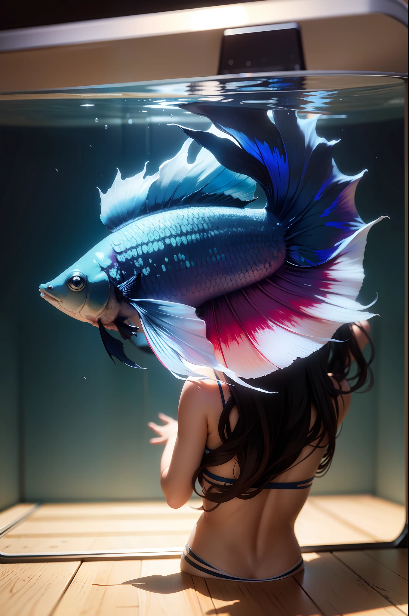 Half-moon betta