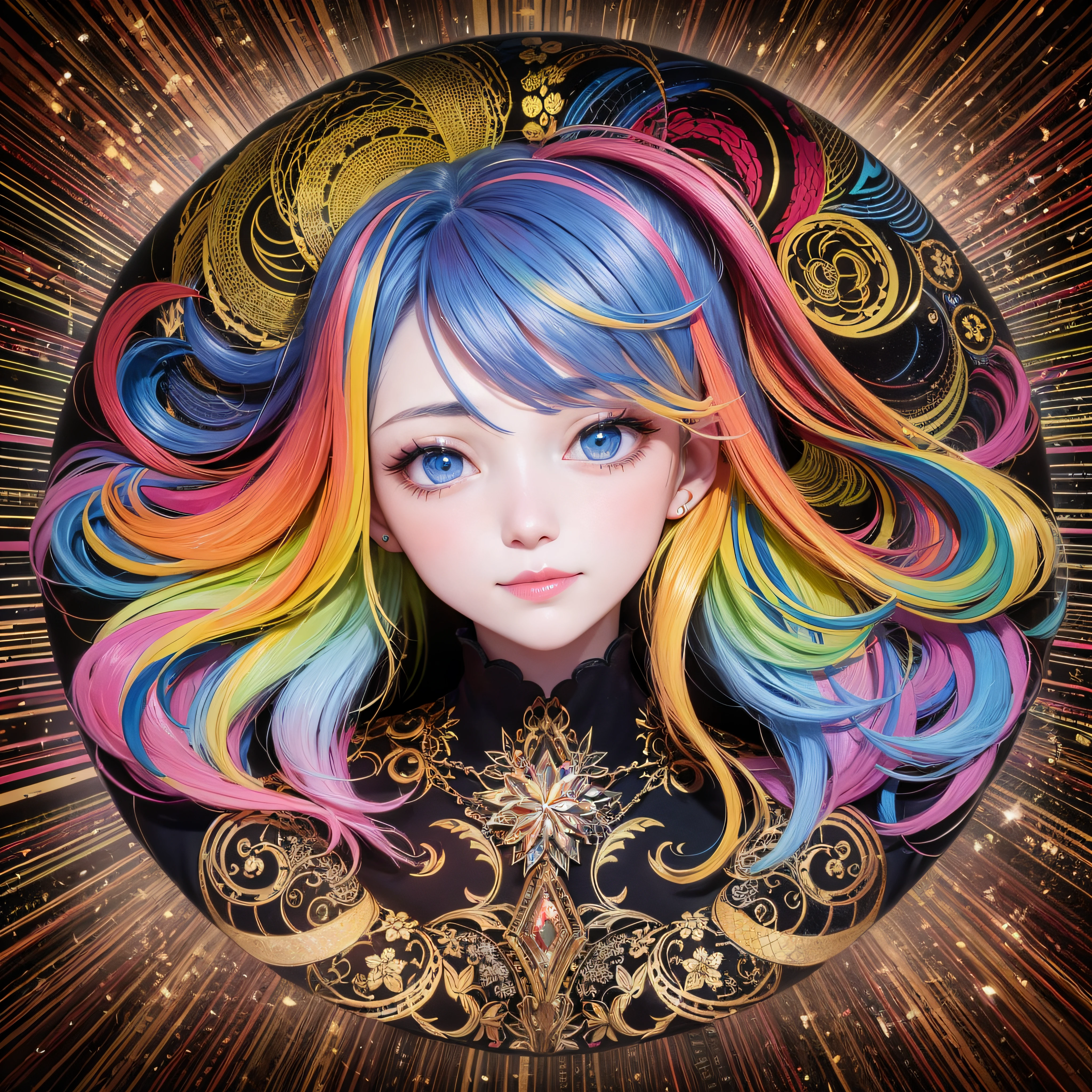 「Colorful DAOs」Let's imagine an emblem design that reflects the elements of：Black around and on background、Black around and on background、

Pattern：

In the center of the emblem、It depicts a woman with a colorful and pretty design。She was smiling and、、、、、、Symbolizes a decentralized and colorful community。
Texto：

The text is、The emblem is placed at the top or bottom。「Colorful DAOs」The name is drawn in iridescent letters。The color of the letters is as vivid as a rainbow、Highlight colorful concepts。
Color scheme：

The entire emblem has、A rainbow color scheme is used。reddish、an orange、yellow、verdant、Green grass、Blue、Purple, etc.、Bright and vivid colors are combined.、It expresses vitality and vitality。
layout：

The emblem is designed with a symmetrical layout。The female design is in the center、Symmetrical design is symmetrically arranged。Symmetry is balanced、Visual emphasis on beauty。
Such an emblem is、By combining colorful and pretty female designs with iridescent text、communication、empathy、Give the image of a vibrant community。Because the design of the emblem depends on the personality of the artist or designer、Do you leave the actual design to the professionals??????、When designing your own ideas、We encourage you to try different ideas.。

Logo Design：By incorporating symmetrical elements、Could be a well-balanced design。By drawing a picture of a beautiful woman gracefully and simply、Make your logo visually appealing。