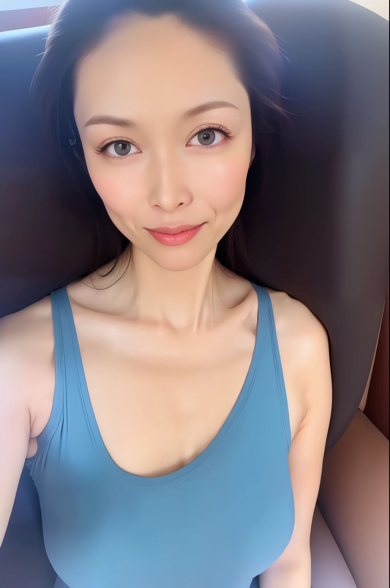masterpiece, best quality, ultra-detailed, 1 girl, ((looking at viewer)), (cowboy shot), sexy body, hair between eyes, large Breasts, Soaking Wet Clothes And Hair, See-Through Tank Top, Navel, Short Pants, Looking Up The Sky, Brilliant Colorful Paintings