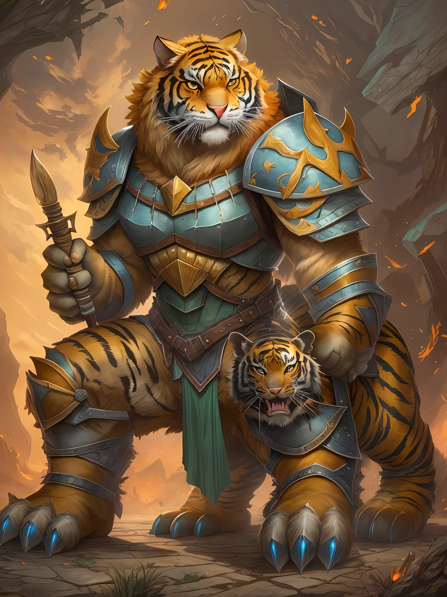 Beautiful Battle Cat is a huge, armored tiger that serves as the companion of He-Man. Equipped with a saddle. Animal Warrior