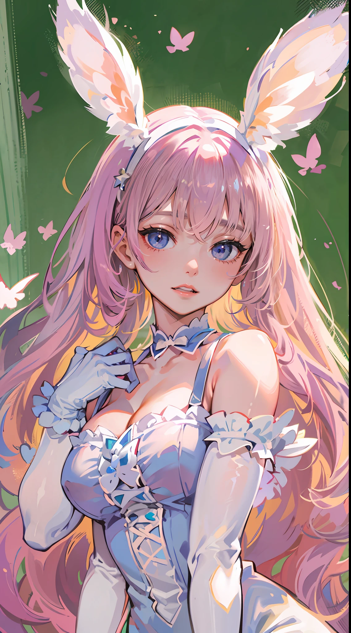 delicate face,