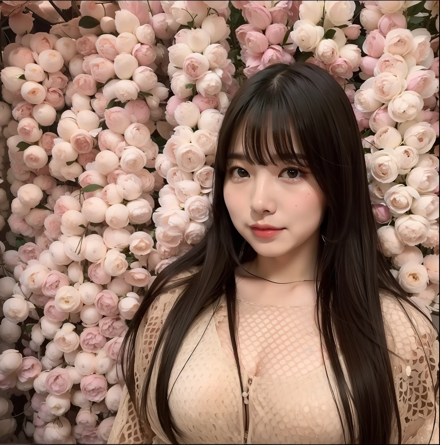Sexy beautiful girl with big、Erotic、The lines of the body are visible、breasts looking、The nipple is visible