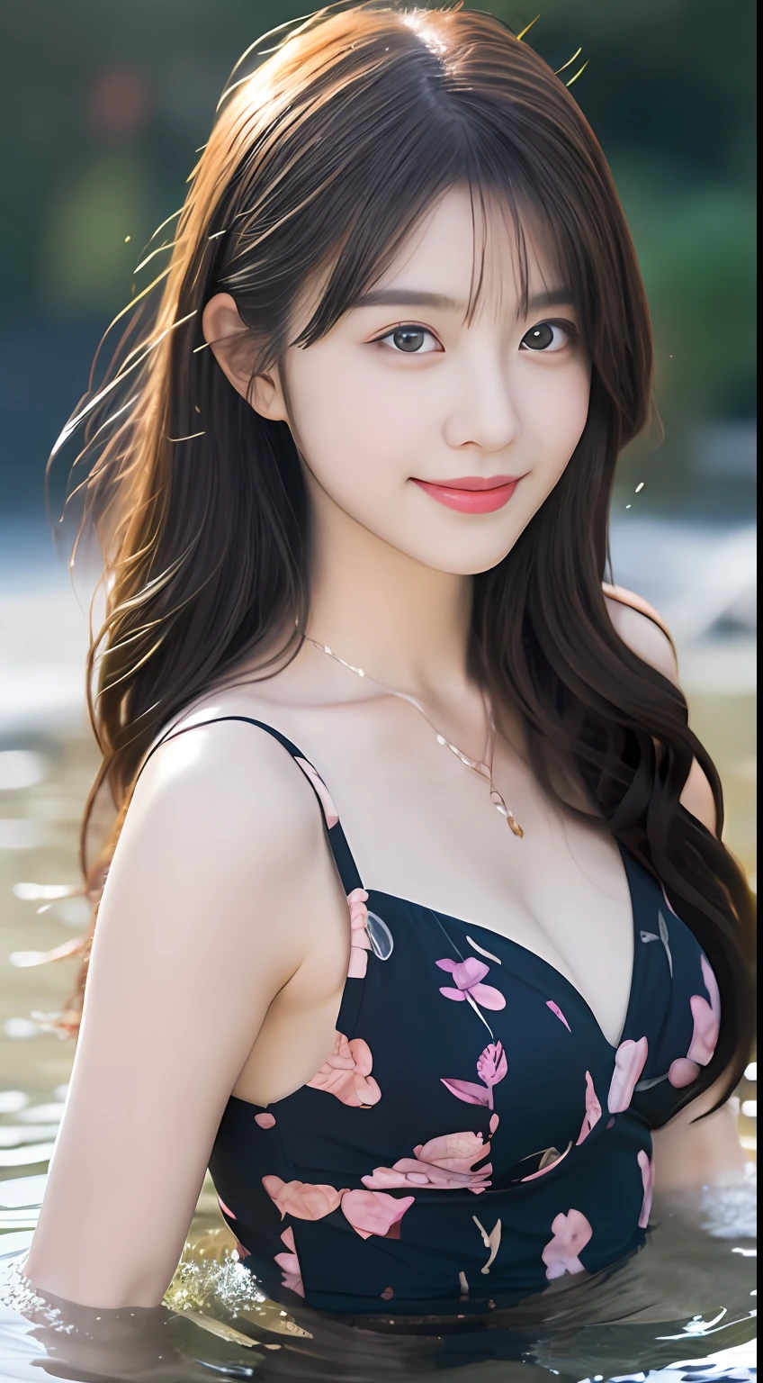 Keywords: watery big eyes, love pupils, [shy], long hair, master works, best picture quality, super high resolution, higher quality, beautiful girl, female, heart hair ornament, 8k resolution, hot girl, student, beautiful pupil, blush, thin shoulder strap, dusk, oasis ((character by the waterhole)), magic ring, volumetric light, cinematic light, natural light. waterfall background,
Snow Moon Law Moon Girl Light Shoulders, Solo, Crystal Clear Water Splash Perfect Reflection, Eyebrow Pattern, Beautiful Black Eyes, Floating Water Splash, Black Water Droplet, Beautiful Glow, Best Quality, Illustration, Masterpiece, Best Production, Best Quality, Highly Detailed, Extremely Detailed CG, Lighting, Cute, Tyndall Effect, Burning Splash Wrapped, Light Shoulders, Depth of Field, Black Water, Super Moe, Shining, Beautiful
The, delicate facial features, cute, black water particle special effects, dreamy, floating
Black glowing particles, burning hair, necklace
((Masterpiece)), ((Highest Quality)), exquisite CG, blue-purple tone, sweet
Beautiful beautiful girl with a cute smile