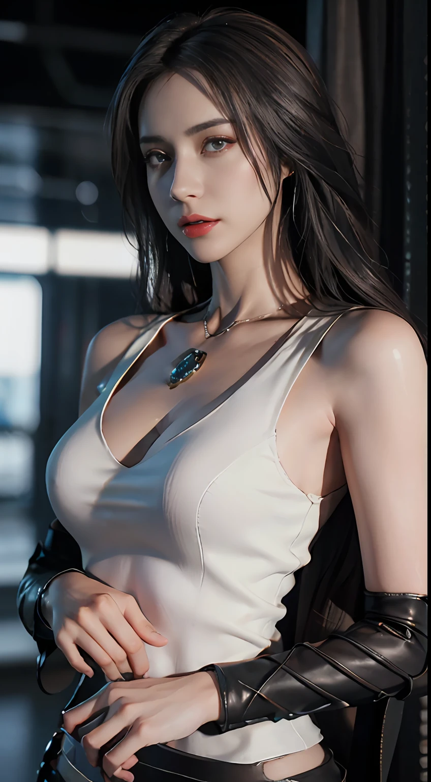 ((Best quality)), ((masterpiece)), (detailed:1.4), 3D, an image of a beautiful cyberpunk female,HDR (High Dynamic Range),Ray Tracing,NVIDIA RTX,Super-Resolution,Unreal 5,Subsurface scattering,PBR Texturing,Post-processing,Anisotropic Filtering,Depth-of-field,Maximum clarity and sharpness,Multi-layered textures,Albedo and Specular maps,Surface shading,Accurate simulation of light-material interaction,Perfect proportions,Octane Render,Two-tone lighting,Wide aperture,Low ISO,White balance,Rule of thirds,8K RAW,