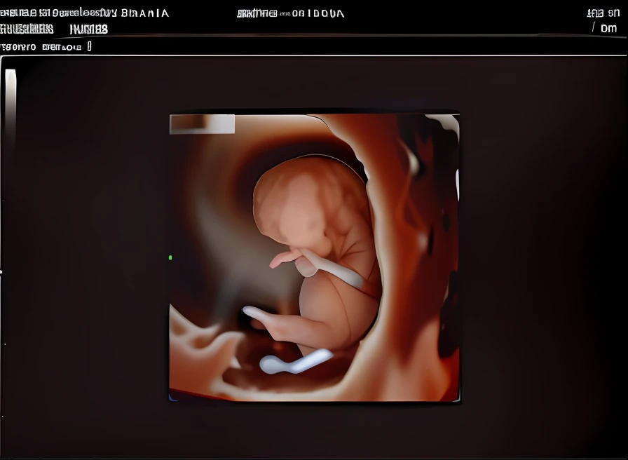 Image of a 10-week-old embryo in a uterus, captura, maternal photography 4 k, high quality scan, extremely high quality scan, high resolution scan, femme fetal, video still, Artefacto JPEG pesado borroso, feto, webcam footage, high resolution scan, Escaneo profesional de alta calidad, Disturbing images, metraje realista