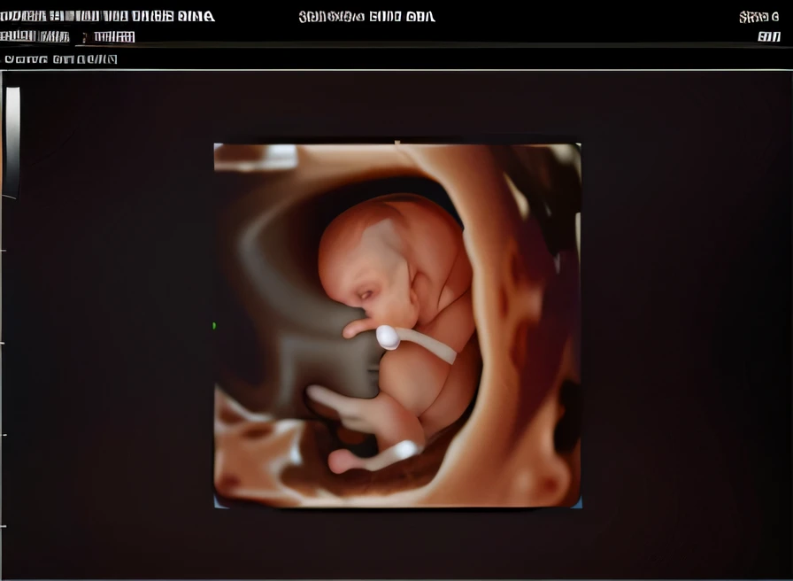 Image of a 10-week-old embryo in a uterus, captura, maternal photography 4 k, high quality scan, extremely high quality scan, high resolution scan, femme fetal, video still, Artefacto JPEG pesado borroso, feto, webcam footage, high resolution scan, Escaneo profesional de alta calidad, Disturbing images, metraje realista