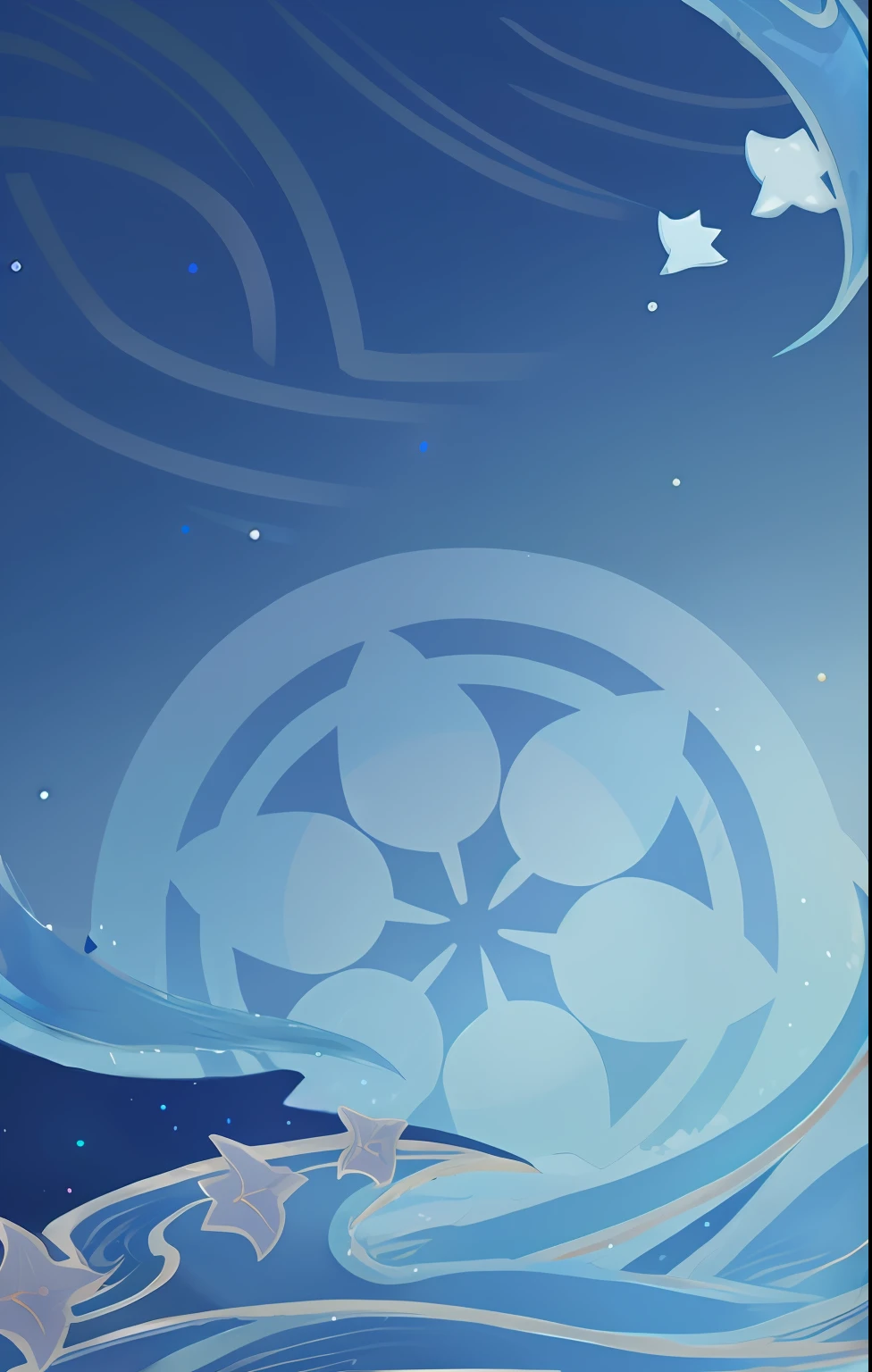 there is a cartoon picture of a wave with a star in the sky, inspired by Nōami, wallpaper mobile, profile picture 1024px, iphone background, genshin, mucha style 4k, heartstone original art style, ripple, iphone 15 background, genshin impact, floating sigils, iphone wallpaper, inspired by Sōami, mobile wallpaper