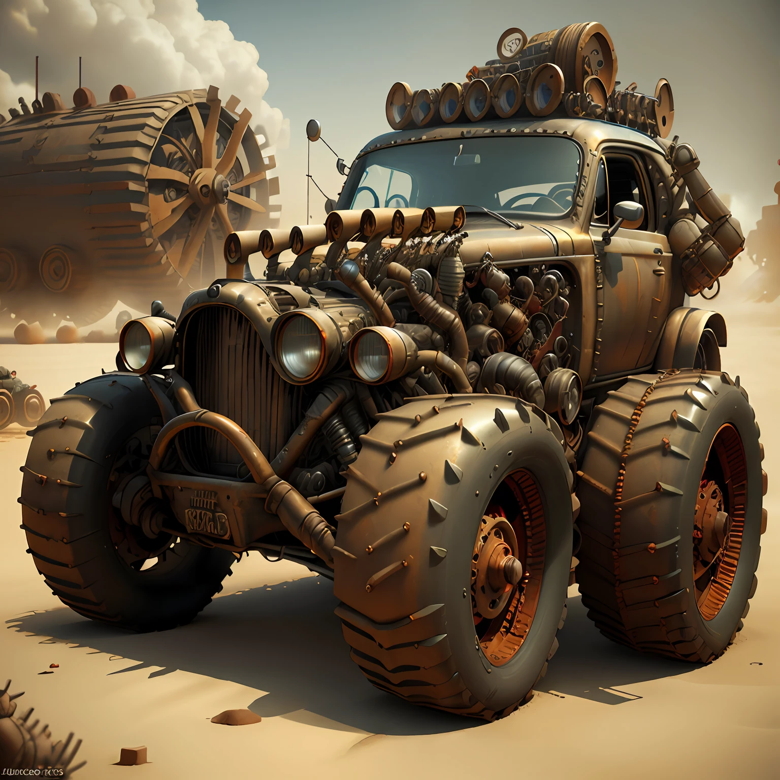 Muscle Car Mad Max CogPunkAI ,Cores 64 k, cores,....3d