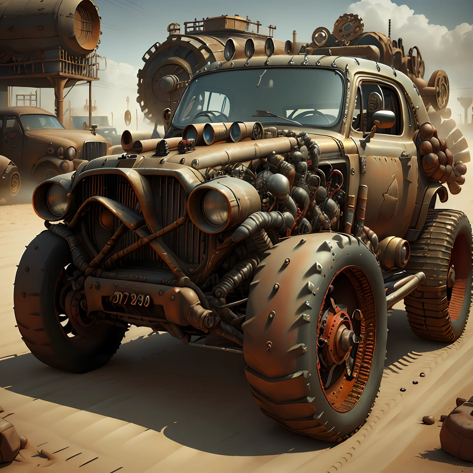 Muscle Car Mad Max CogPunkAI ,Cores 64 k, cores,....3d