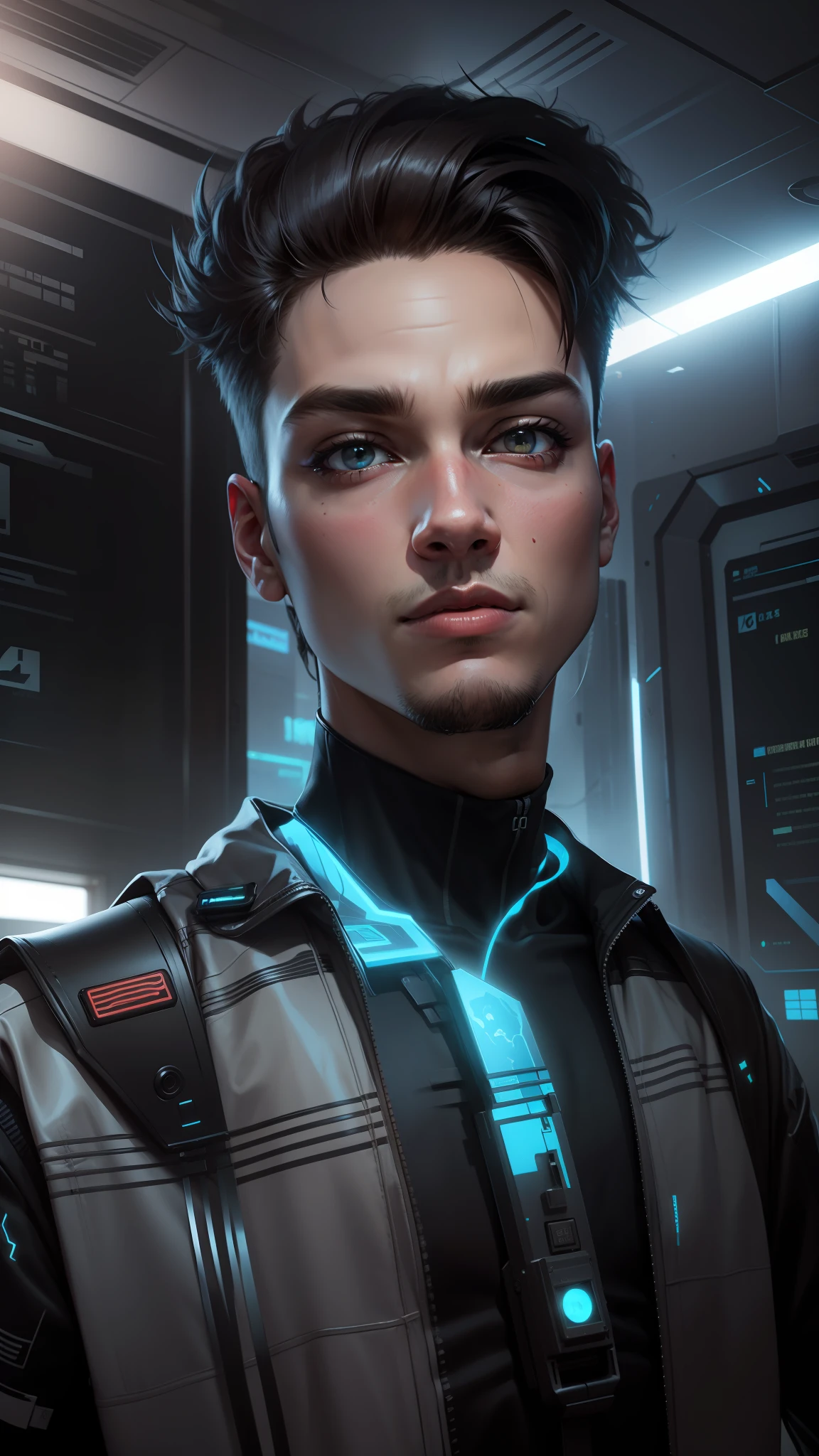 Change background cyberpunk cute boy , realistic face , High quality realistic ,8k ultra realistic,,