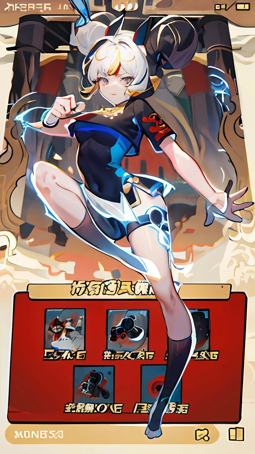 Close-up of a person in costume on a mobile phone, most strongest pose, full-body xianxia, xianxia hero, Ayaka Genshin impact, in the style of sifu 🔥 😎 🕹️ 👀 :2, Main character, Battle posture energy, insect trainer girl, new character, kda, Fire!! full bodyesbian, fighting game character