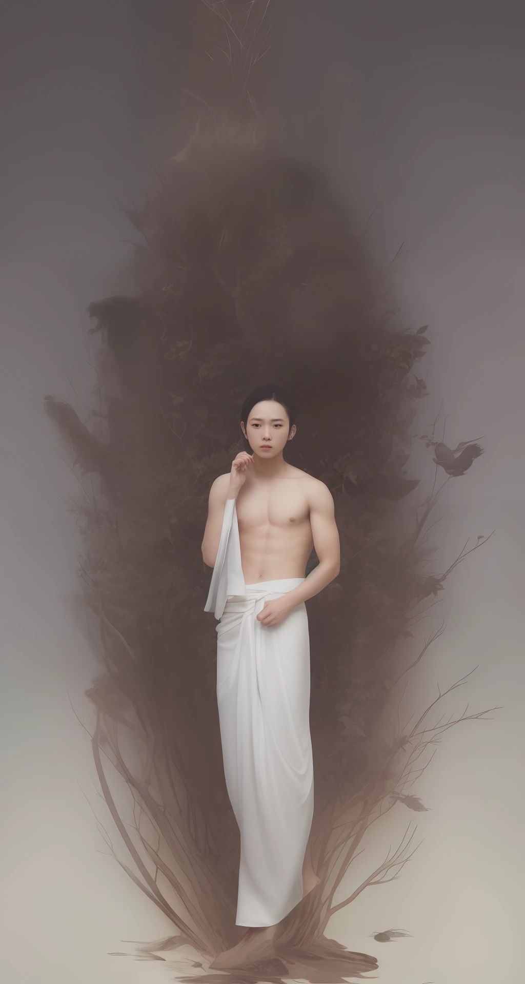 Beautiful white-skinned Zhang Ruonan