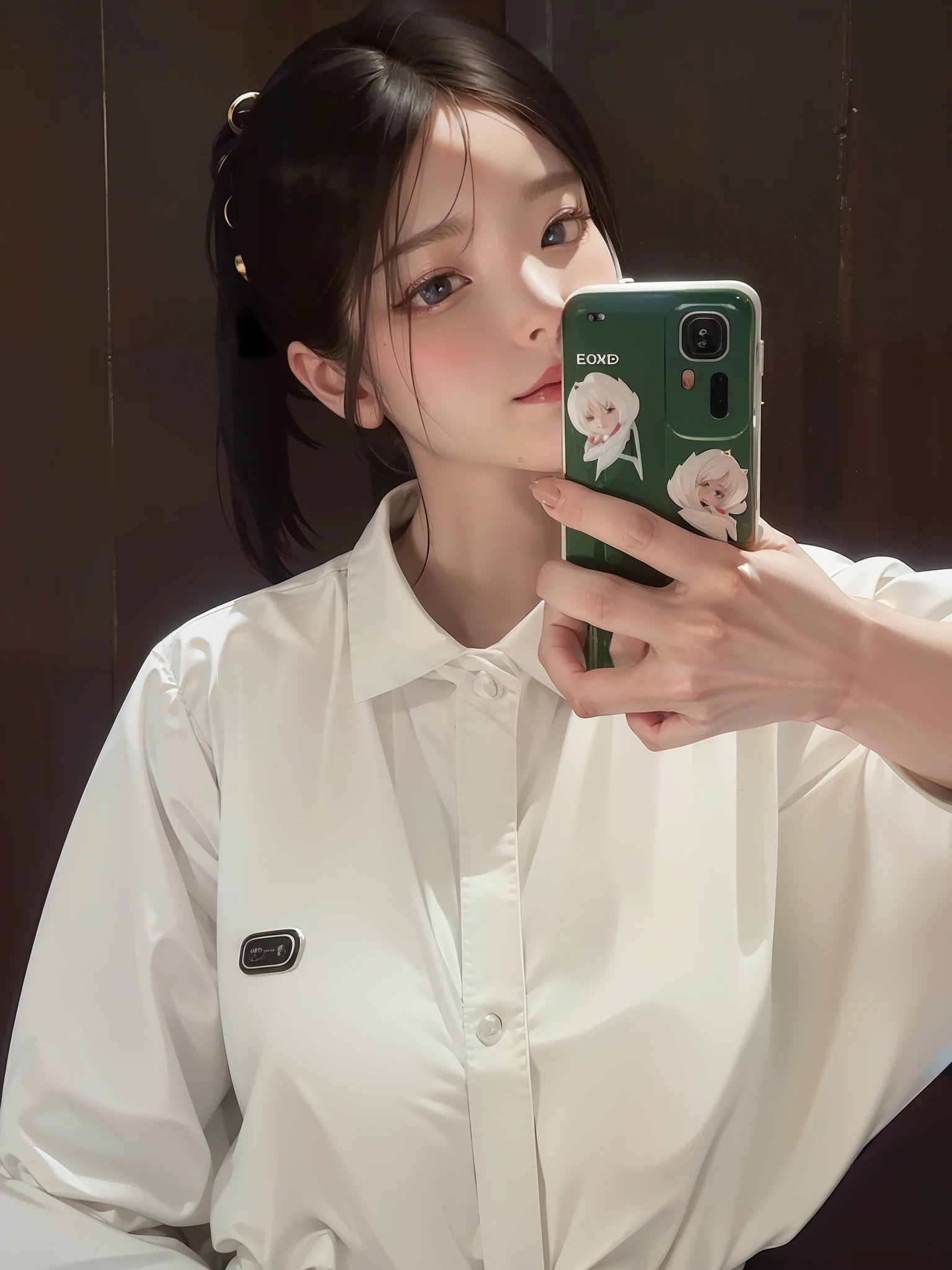 White color hair，red color eyes，Beautiful woman，Works of masters，detailed detail，high qulity，