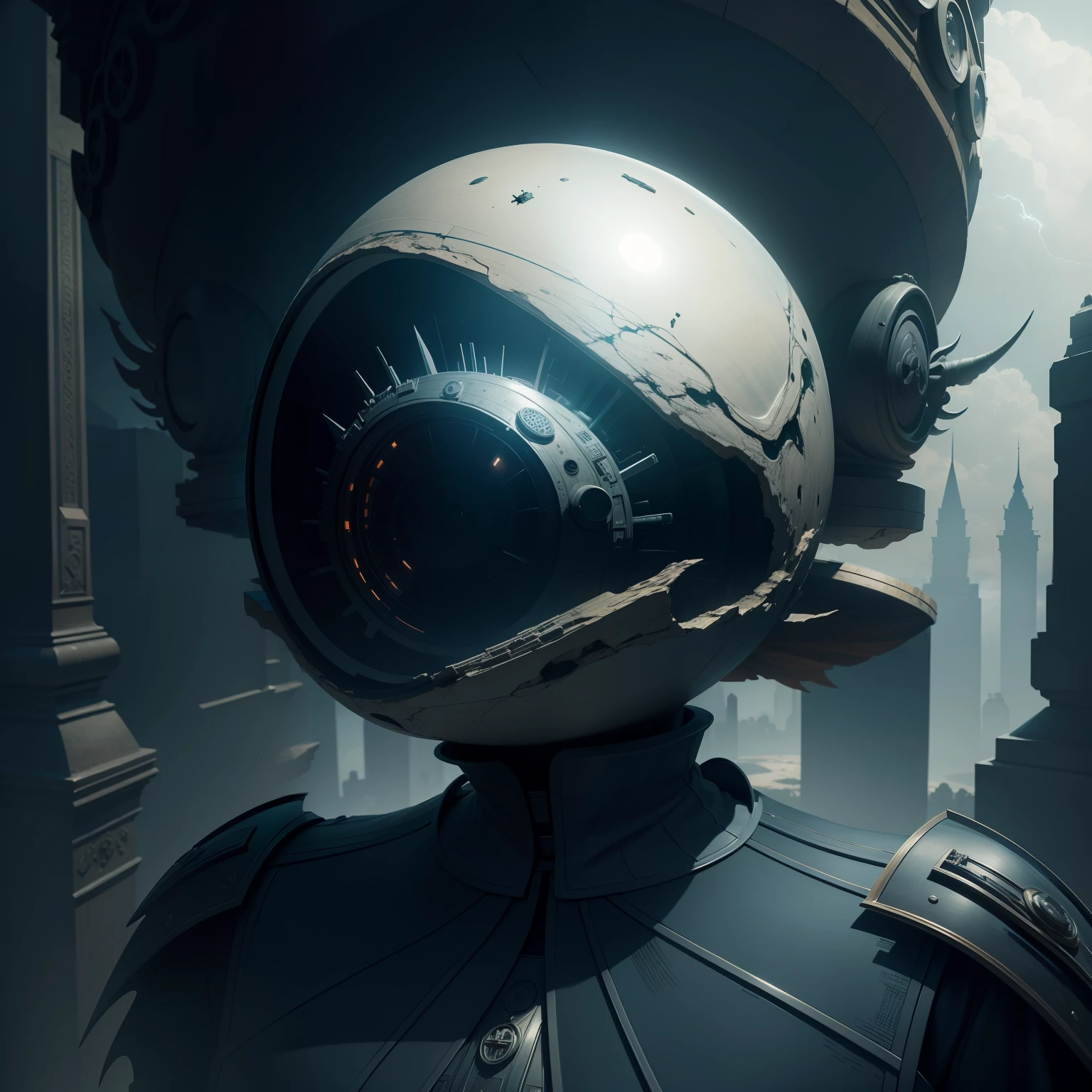 Surrealism, sci-fy, eerie, buliding, 8k, super detail