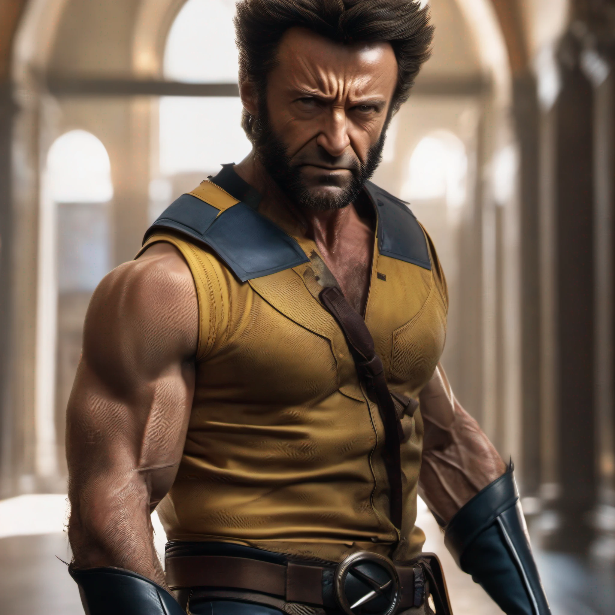 a portrait of X-Men´s Wolverine , intrinsic details, masterpiece, hyper realistic , hd , 8k